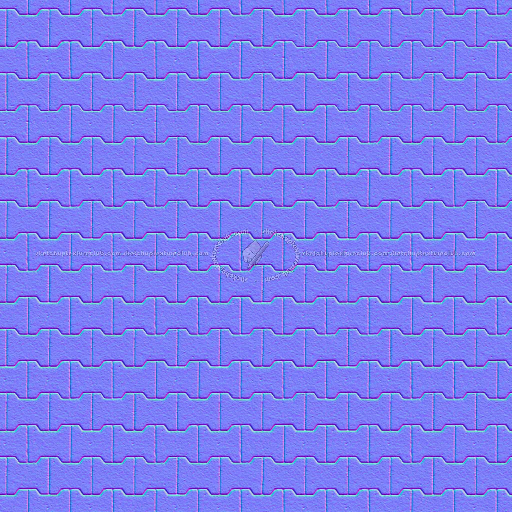 Textures - ARCHITECTURE - PAVING OUTDOOR - Concrete - Blocks regular - Paving outdoor concrete regular block texture seamless 05641 - Normal