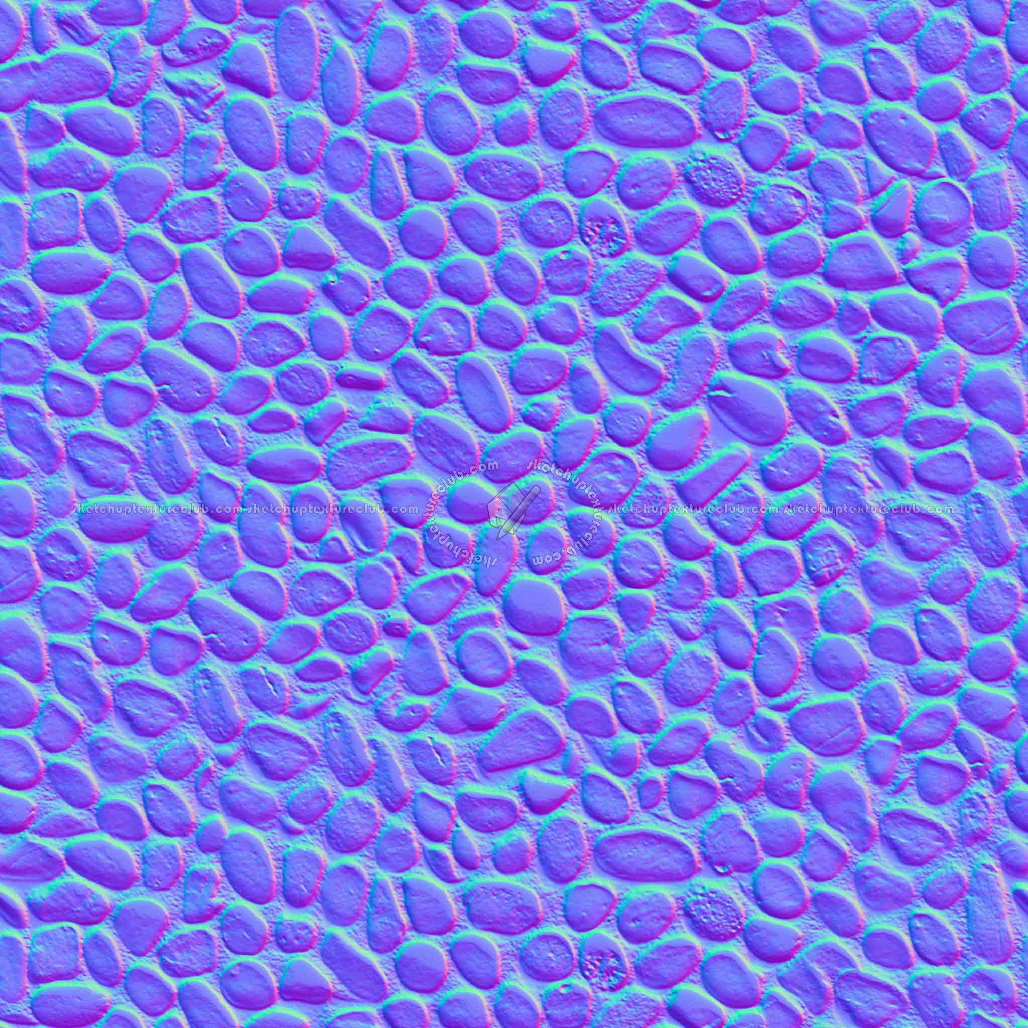 Textures   -   FREE PBR TEXTURES  - Street Rounded cobble PBR texture seamless 21449 - Normal