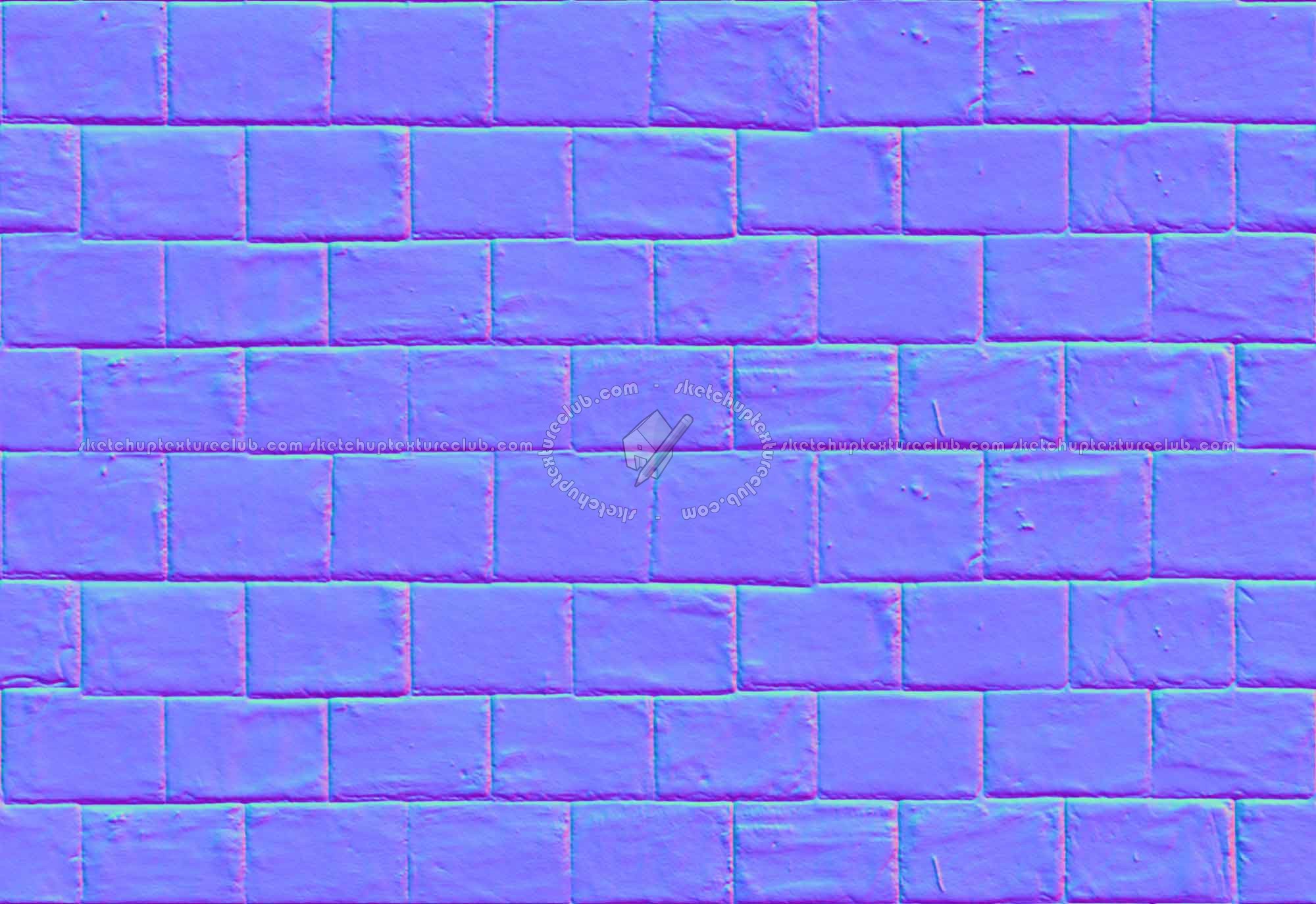 Textures   -   ARCHITECTURE   -   STONES WALLS   -   Stone blocks  - Wall stone with regular blocks texture seamless 08308 - Normal