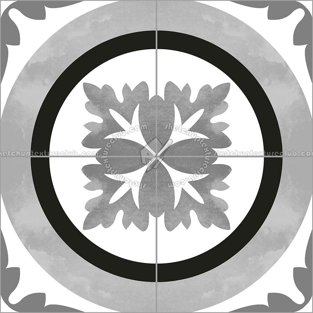 Textures - ARCHITECTURE - TILES INTERIOR - Cement - Encaustic - Cement - cementine tiles Pbr texture seamless 22156 (seamless)