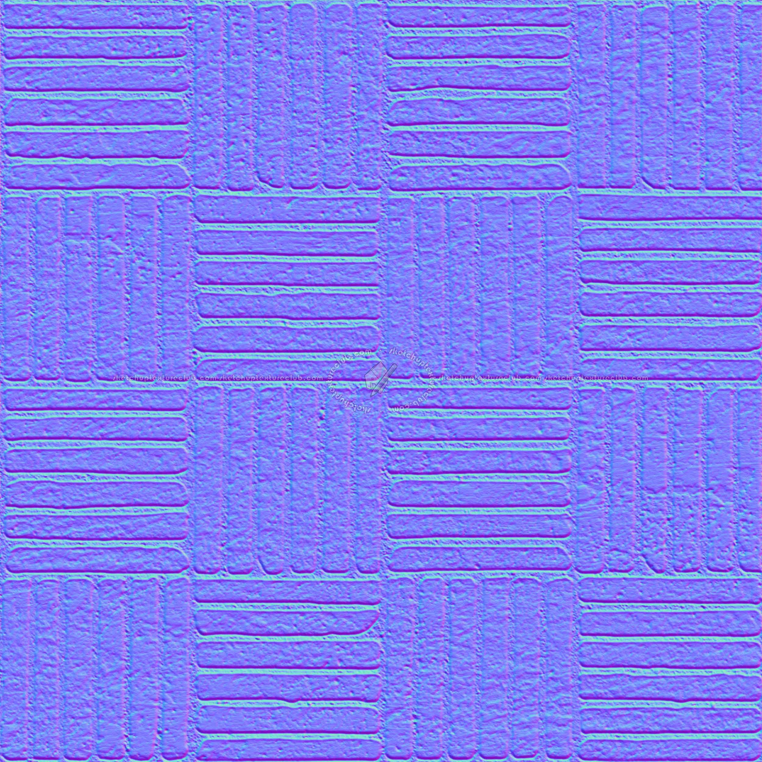 Textures   -   ARCHITECTURE   -   PAVING OUTDOOR   -   Concrete   -   Blocks regular  - Paving outdoor concrete regular block texture seamless 05785 - Normal