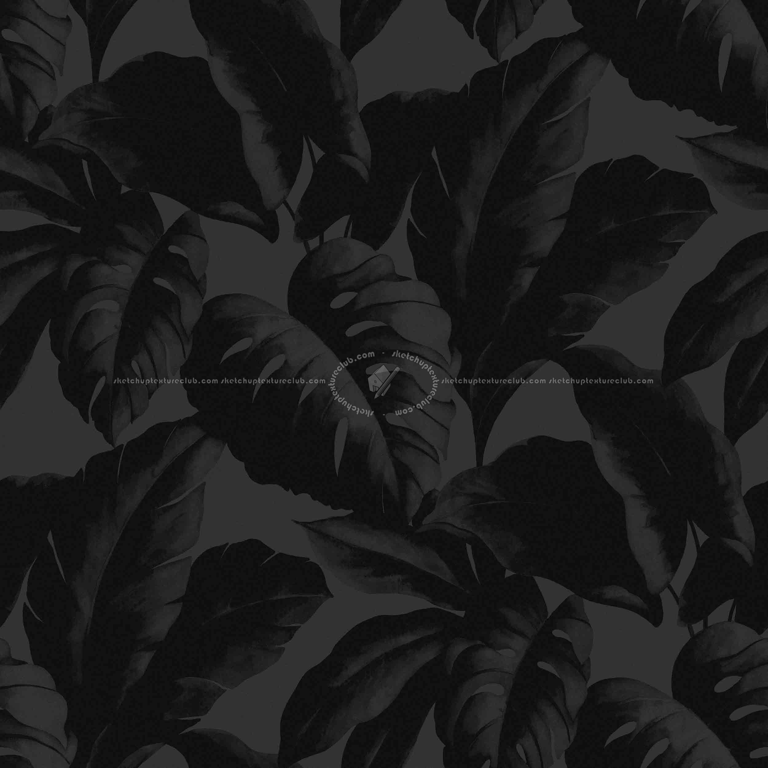 Textures   -   MATERIALS   -   WALLPAPER   -   various patterns  - Tropical leaves wallpaper texture seamless 20934 - Specular