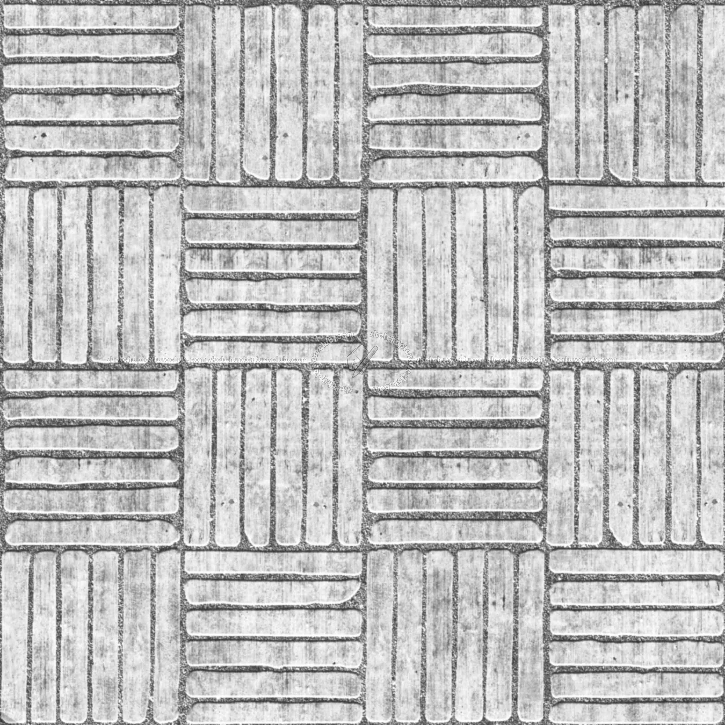 Textures   -   ARCHITECTURE   -   PAVING OUTDOOR   -   Concrete   -   Blocks regular  - Paving outdoor concrete regular block texture seamless 05786 - Bump