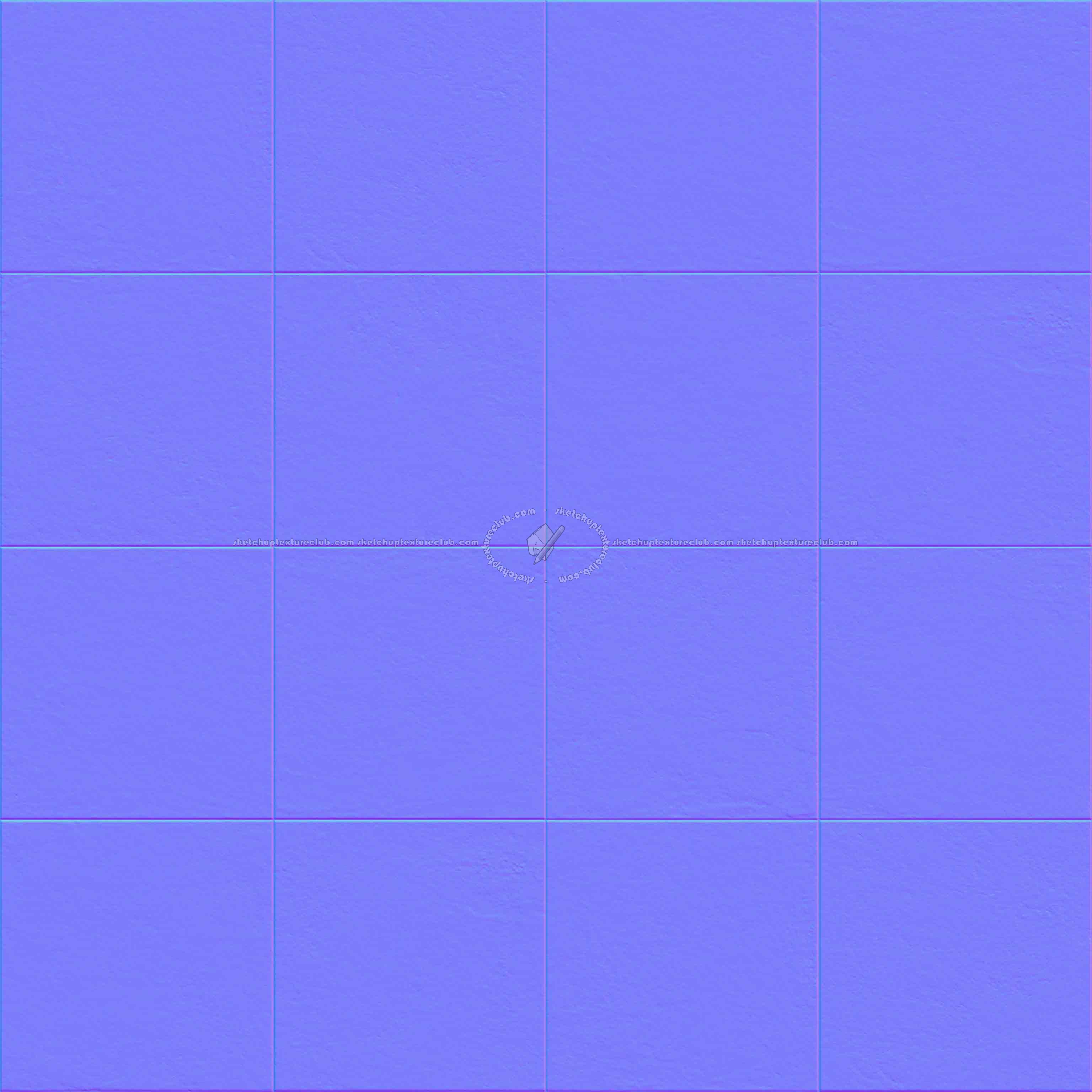 Textures - ARCHITECTURE - TILES INTERIOR - Cement - Encaustic - Cement - Withe matt Concrete tiles PBR texture seamless 22286 - Normal