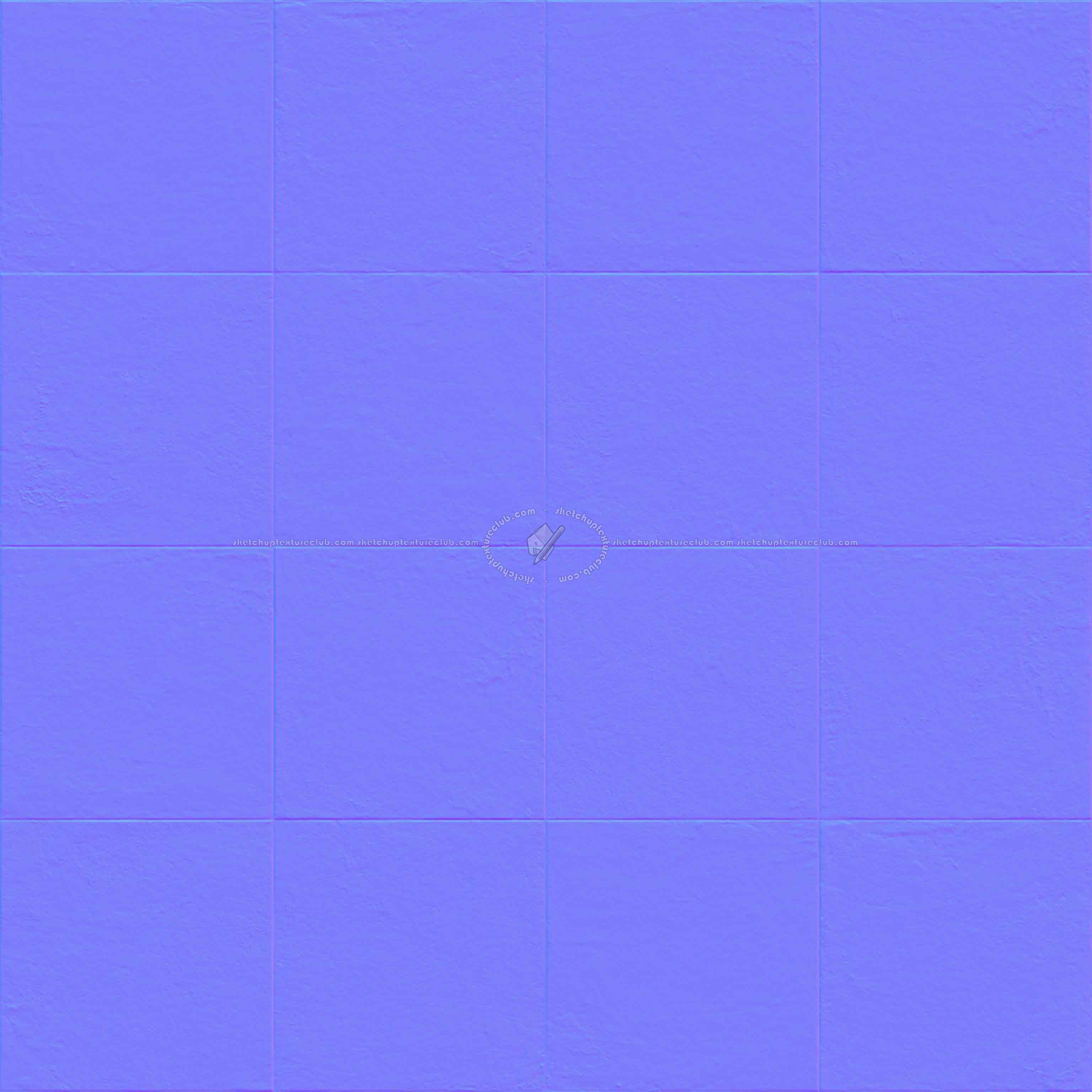 Textures - ARCHITECTURE - TILES INTERIOR - Cement - Encaustic - Cement - Brown matt concrete tiles pbr texture seamless 22288 - Normal