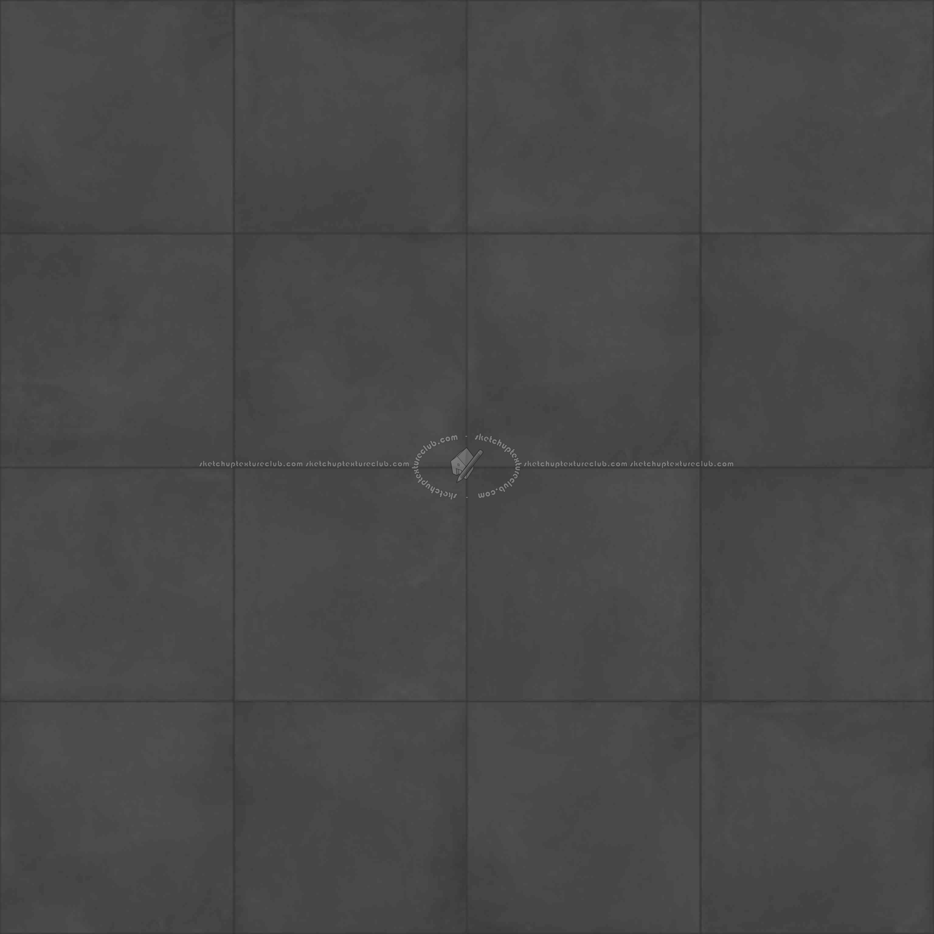 Textures - ARCHITECTURE - TILES INTERIOR - Cement - Encaustic - Cement - Black concrete tiles pbr texture seamless 22289 - Displacement