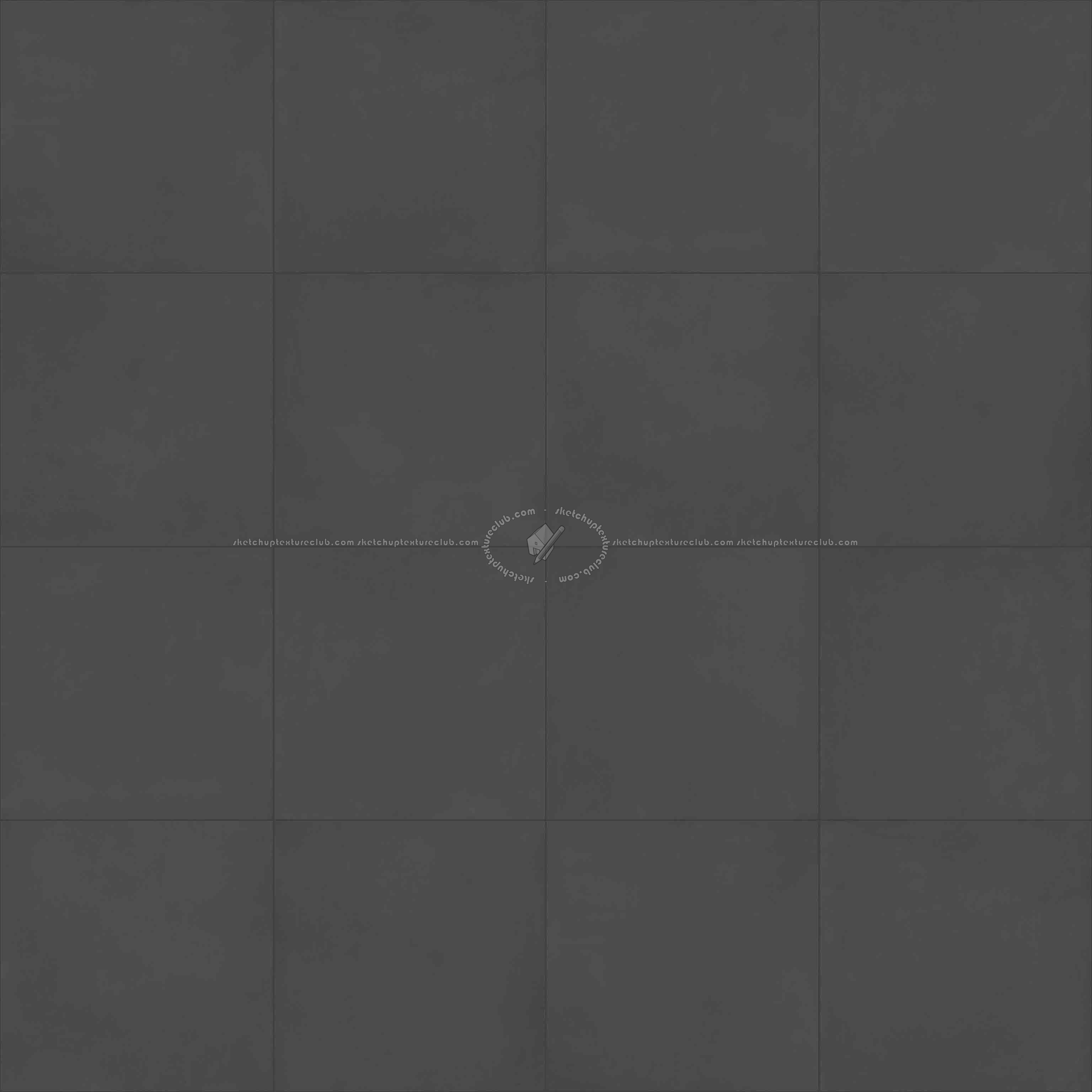 Textures - ARCHITECTURE - TILES INTERIOR - Cement - Encaustic - Cement - Black concrete tiles pbr texture seamless 22289 - Specular