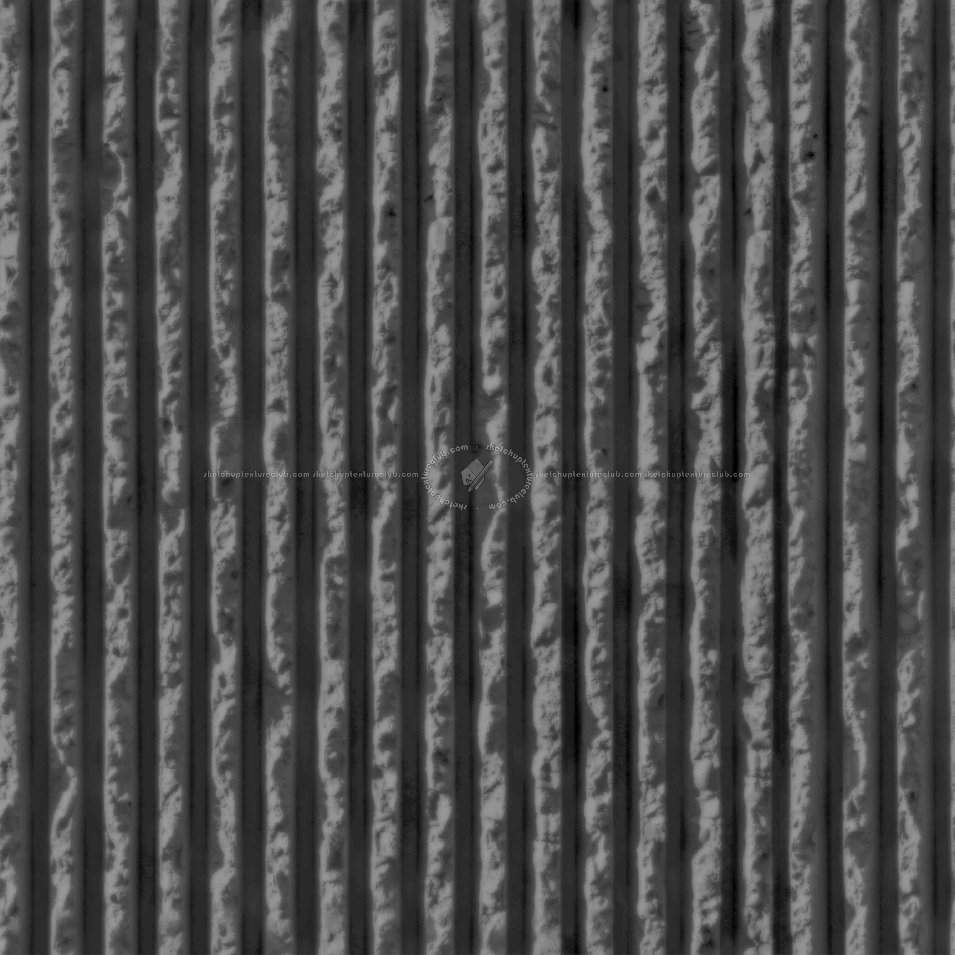 Textures - ARCHITECTURE - CONCRETE - Plates - Clean - Ribbed Concrete Wall Panels pbr texture seamless 22610 - Displacement