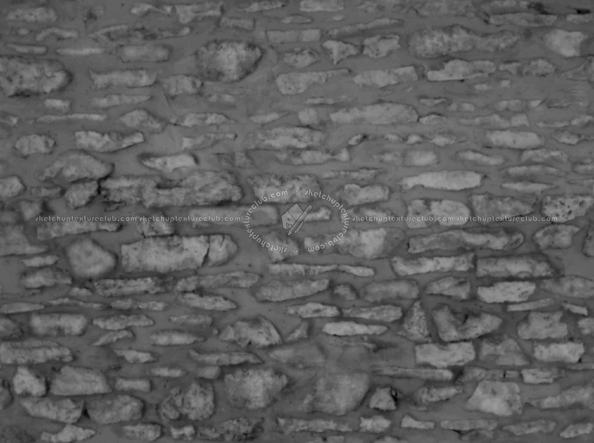 Textures   -   ARCHITECTURE   -   STONES WALLS   -   Stone walls  - Old wall stone texture seamless 08555 - Displacement