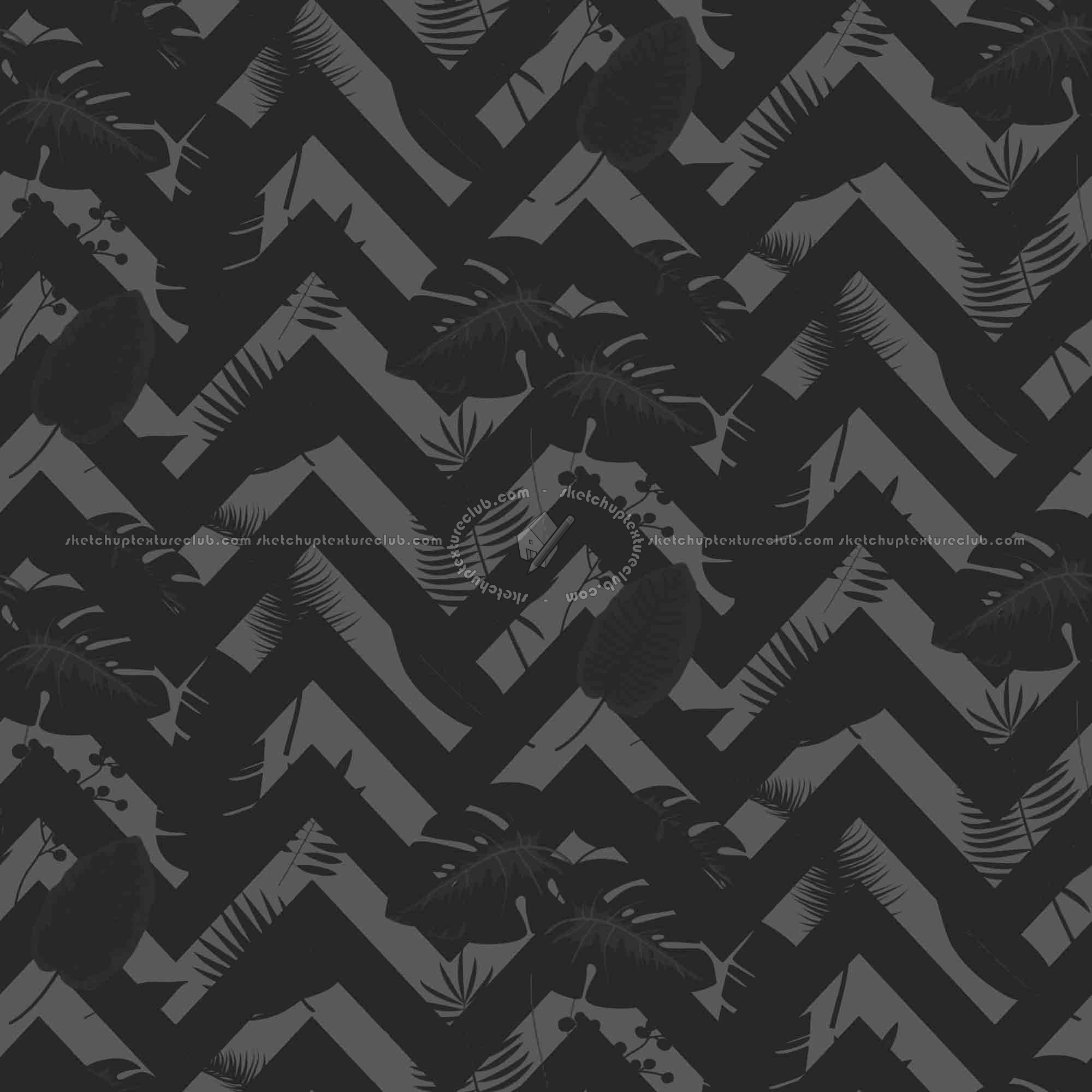 Textures   -   MATERIALS   -   WALLPAPER   -   various patterns  - Vinyl wallpaper with leaves PBR texture seamless 21564 - Specular