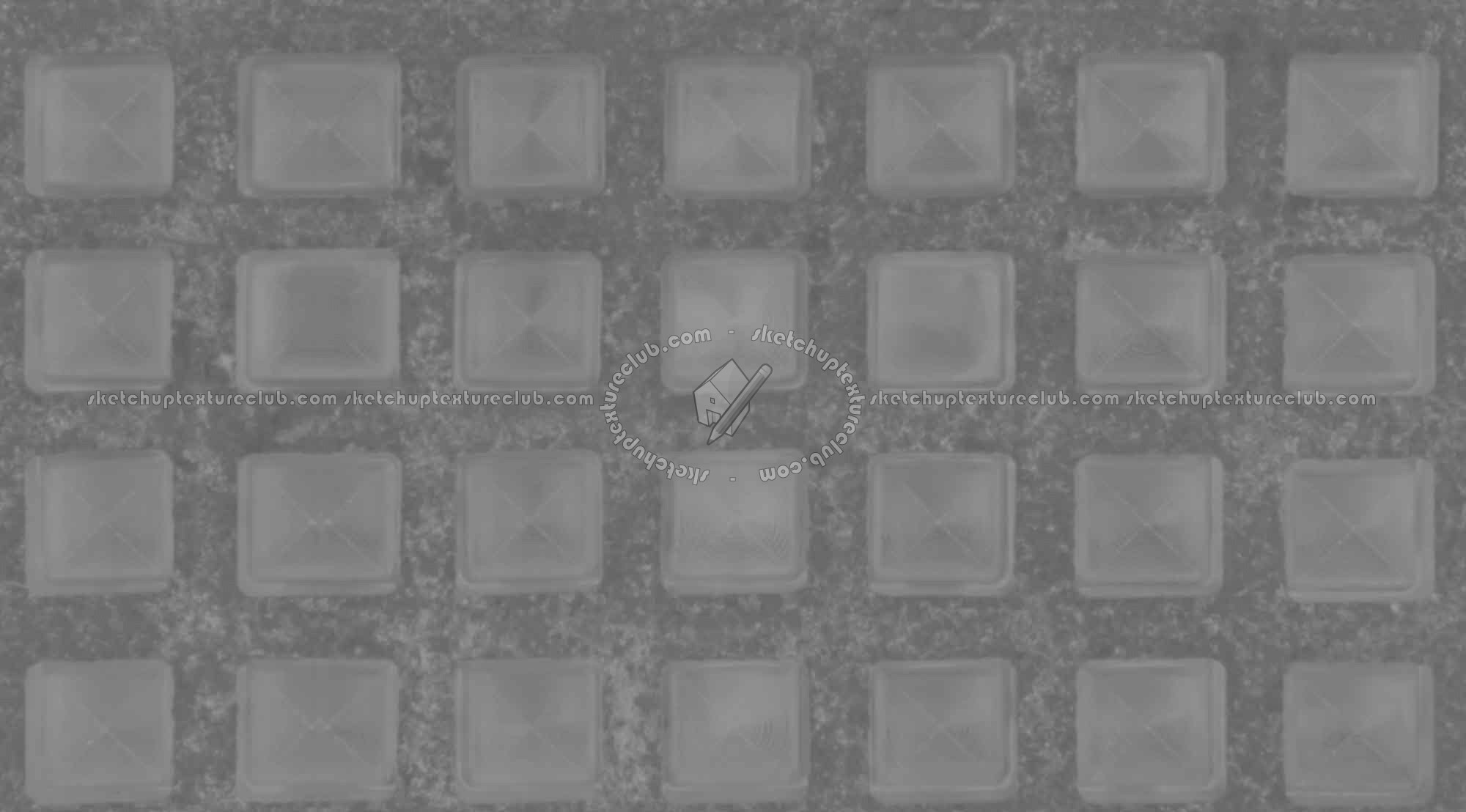 Textures - ARCHITECTURE - PAVING OUTDOOR - Concrete - Blocks regular - Concrete dirt paving outdoor with glass bloks texture seamless 18720 - Displacement