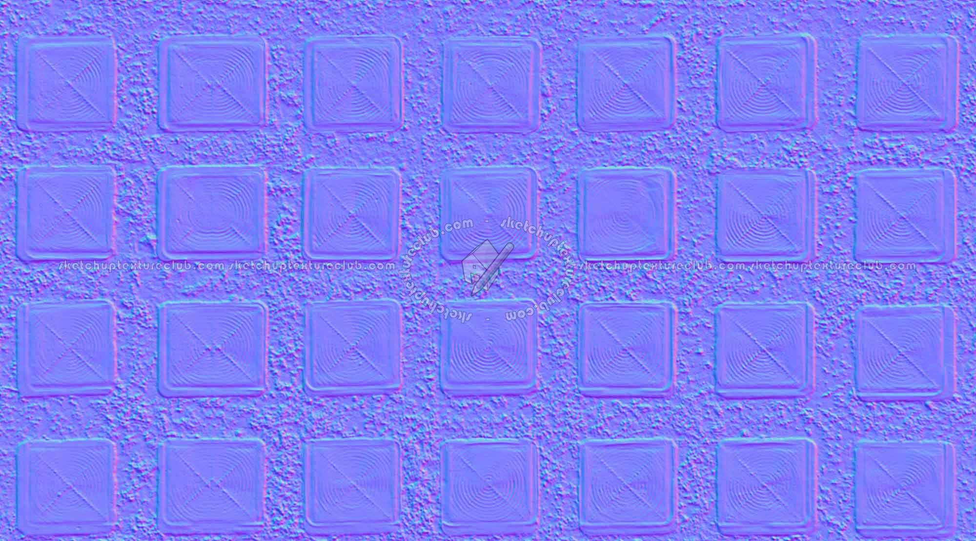 Textures - ARCHITECTURE - PAVING OUTDOOR - Concrete - Blocks regular - Concrete dirt paving outdoor with glass bloks texture seamless 18720 - Normal