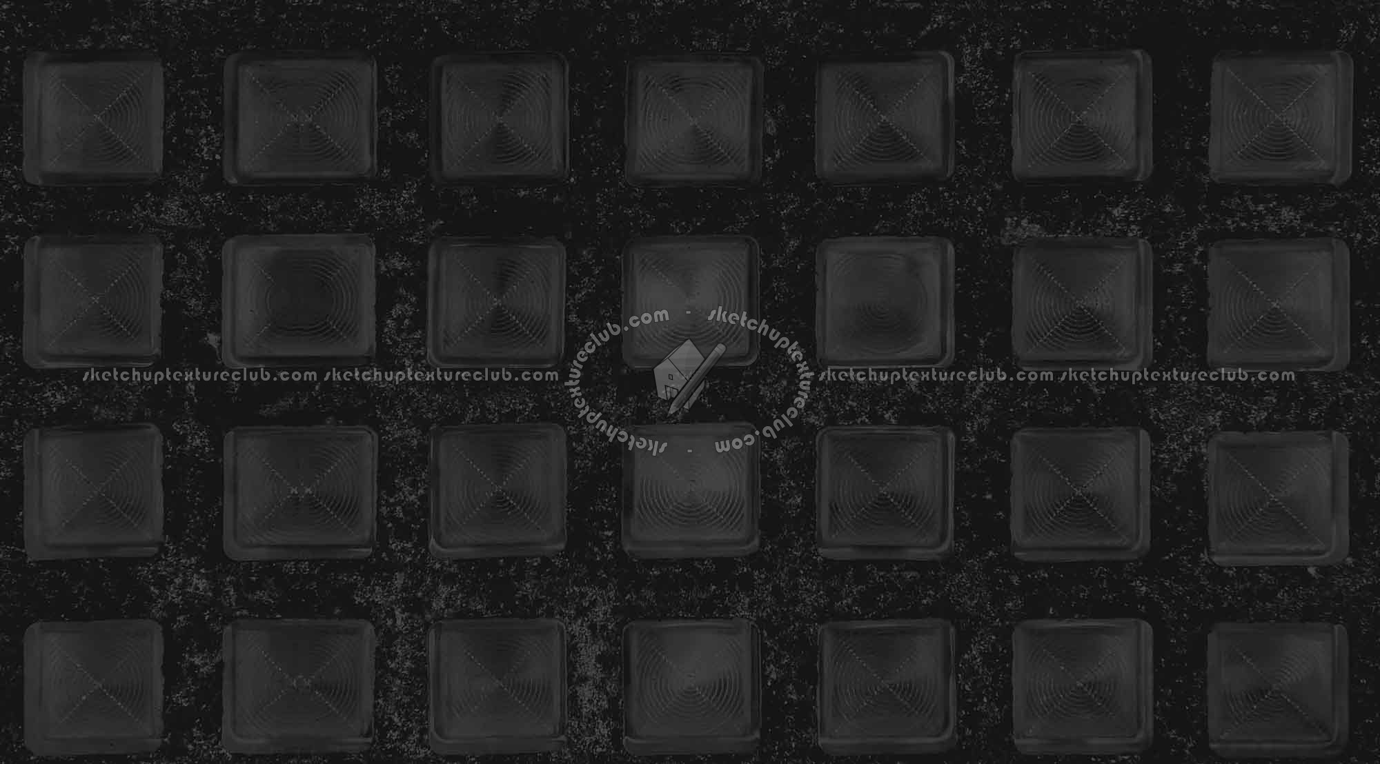 Textures - ARCHITECTURE - PAVING OUTDOOR - Concrete - Blocks regular - Concrete dirt paving outdoor with glass bloks texture seamless 18720 - Specular