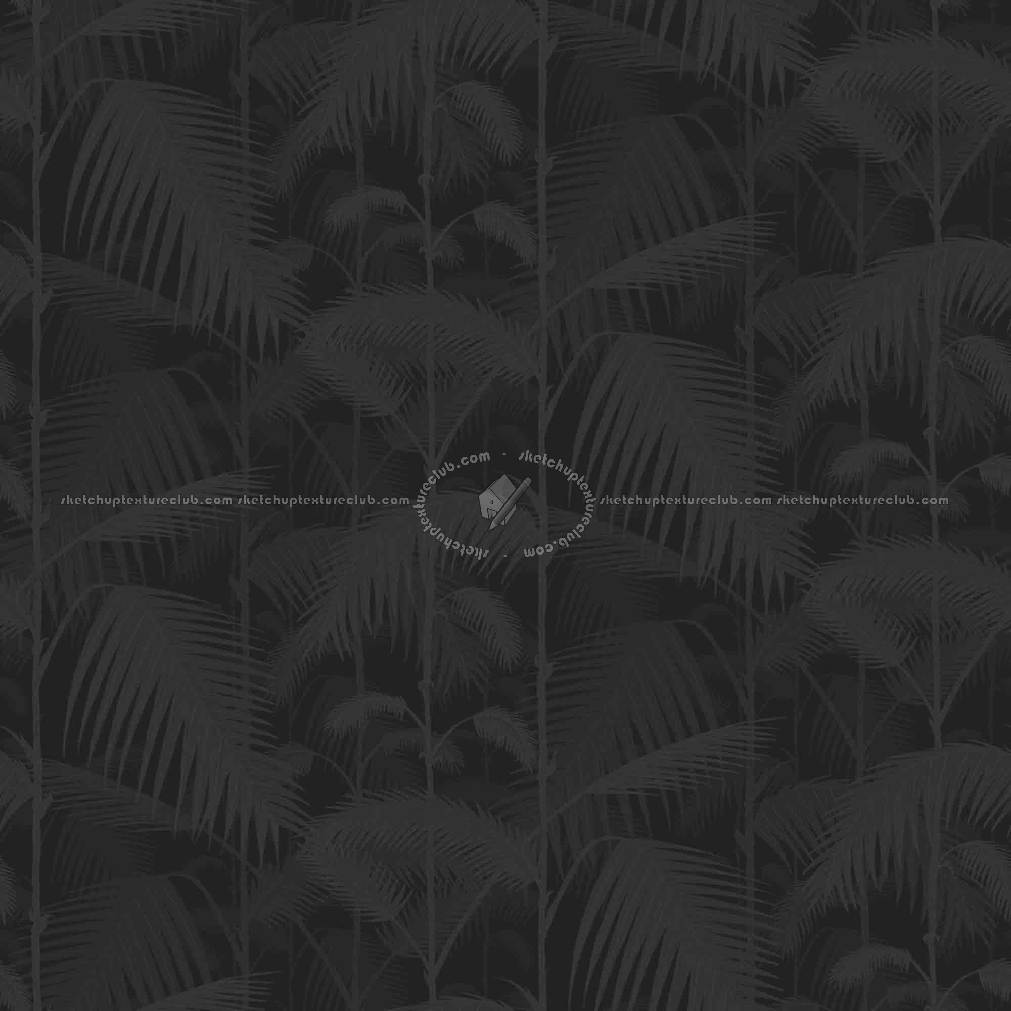 Textures   -   MATERIALS   -   WALLPAPER   -   various patterns  - Vinyl wallpaper with palm leaves PBR texture seamless 21566 - Specular