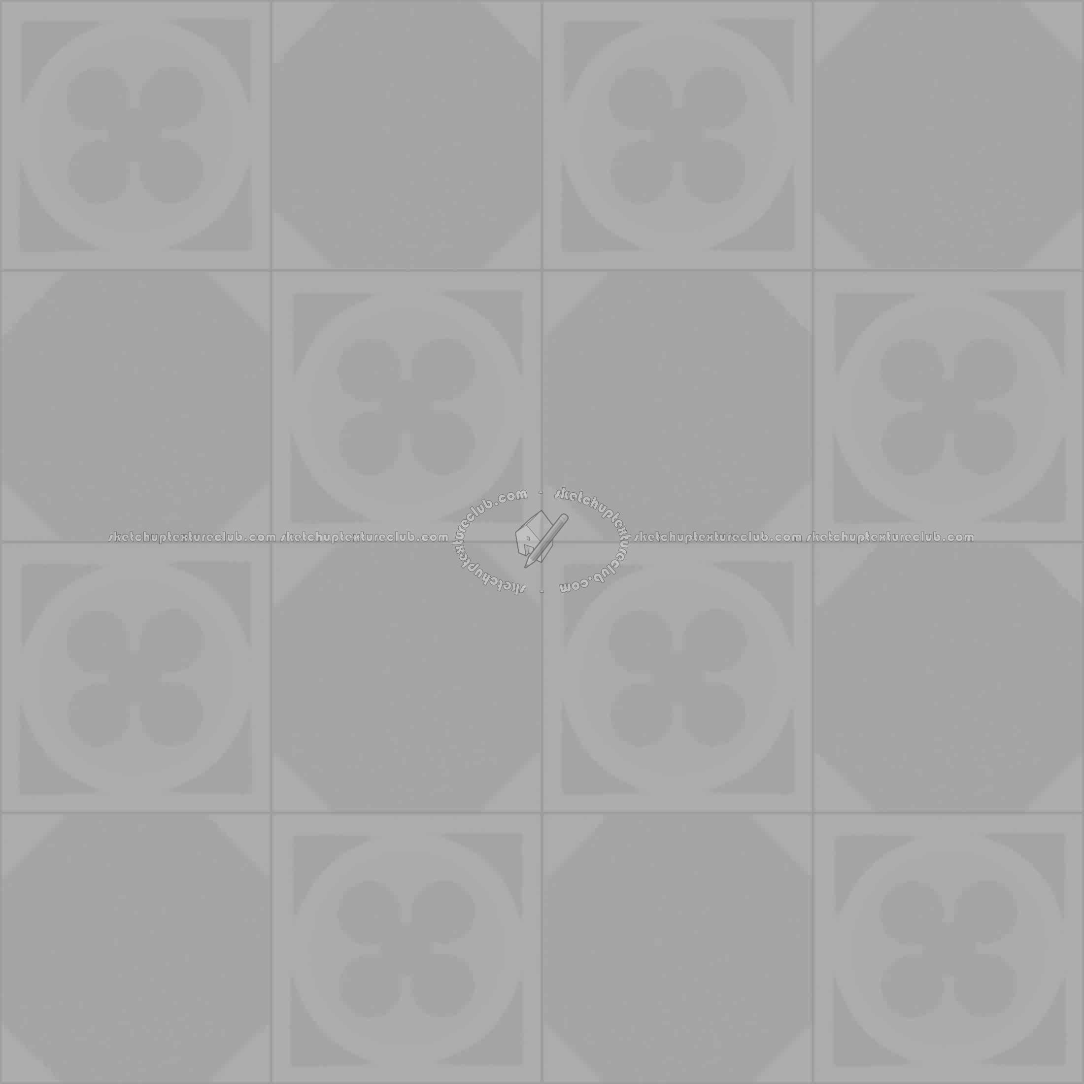 Textures   -   ARCHITECTURE   -   TILES INTERIOR   -   Cement - Encaustic   -   Cement  - Cement concrete tile texture seamless 13332 - Displacement