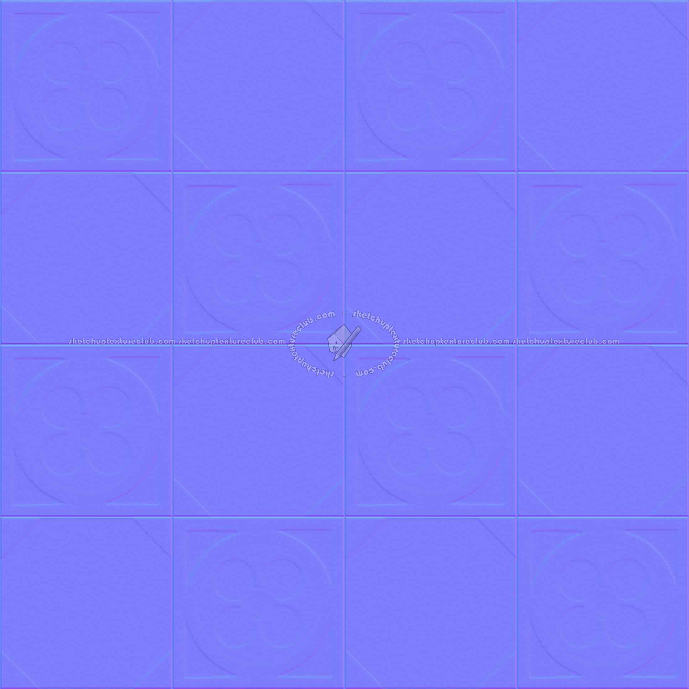 Textures   -   ARCHITECTURE   -   TILES INTERIOR   -   Cement - Encaustic   -   Cement  - Cement concrete tile texture seamless 13332 - Normal