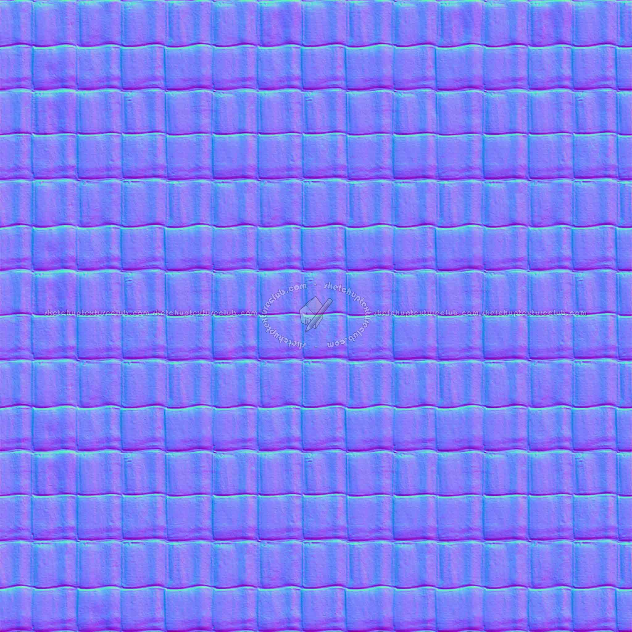 Textures   -   ARCHITECTURE   -   ROOFINGS   -   Clay roofs  - Clay roofing Flamande texture seamless 03356 - Normal