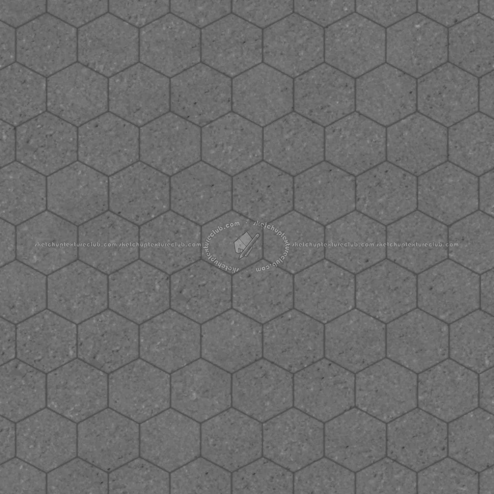 Textures   -   ARCHITECTURE   -   TILES INTERIOR   -   Hexagonal mixed  - Concrete hexagonal tile texture seamless 17116 - Displacement