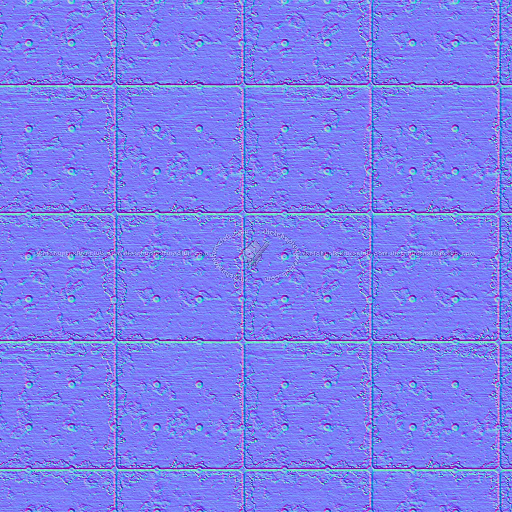 Textures   -   ARCHITECTURE   -   PAVING OUTDOOR   -   Concrete   -   Blocks damaged  - Concrete paving outdoor damaged texture seamless 05496 - Normal