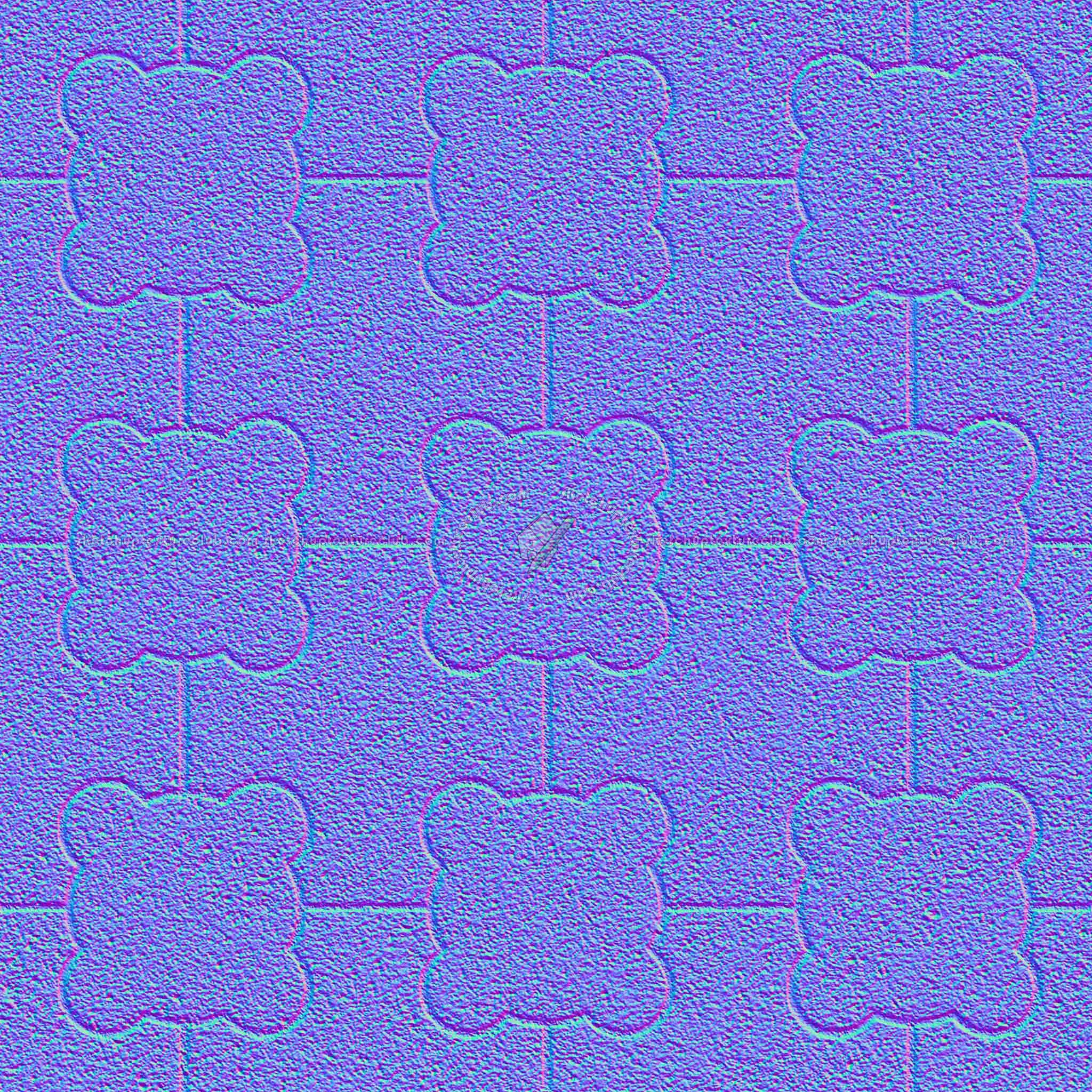 Textures   -   ARCHITECTURE   -   PAVING OUTDOOR   -   Concrete   -   Blocks mixed  - Paving concrete mixed size texture seamless 05578 - Normal