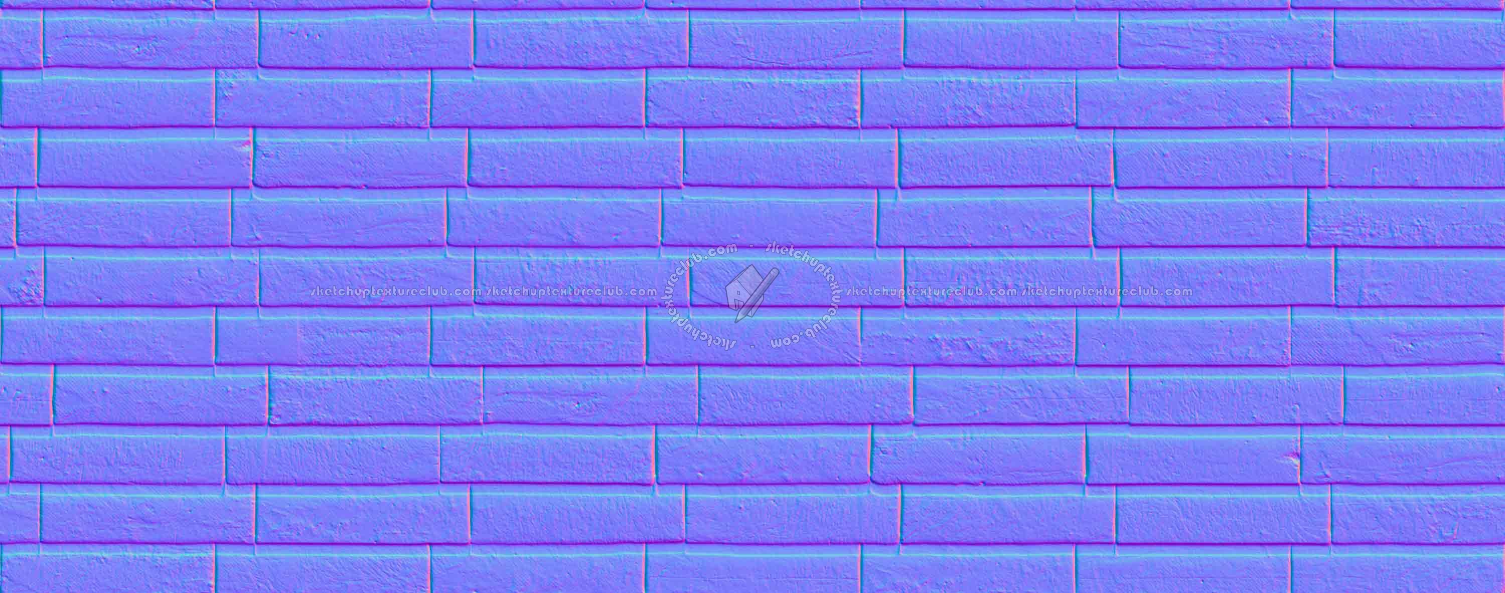 Textures   -   ARCHITECTURE   -   WALLS TILE OUTSIDE  - Wall cladding bricks PBR texture seamless 21717 - Normal