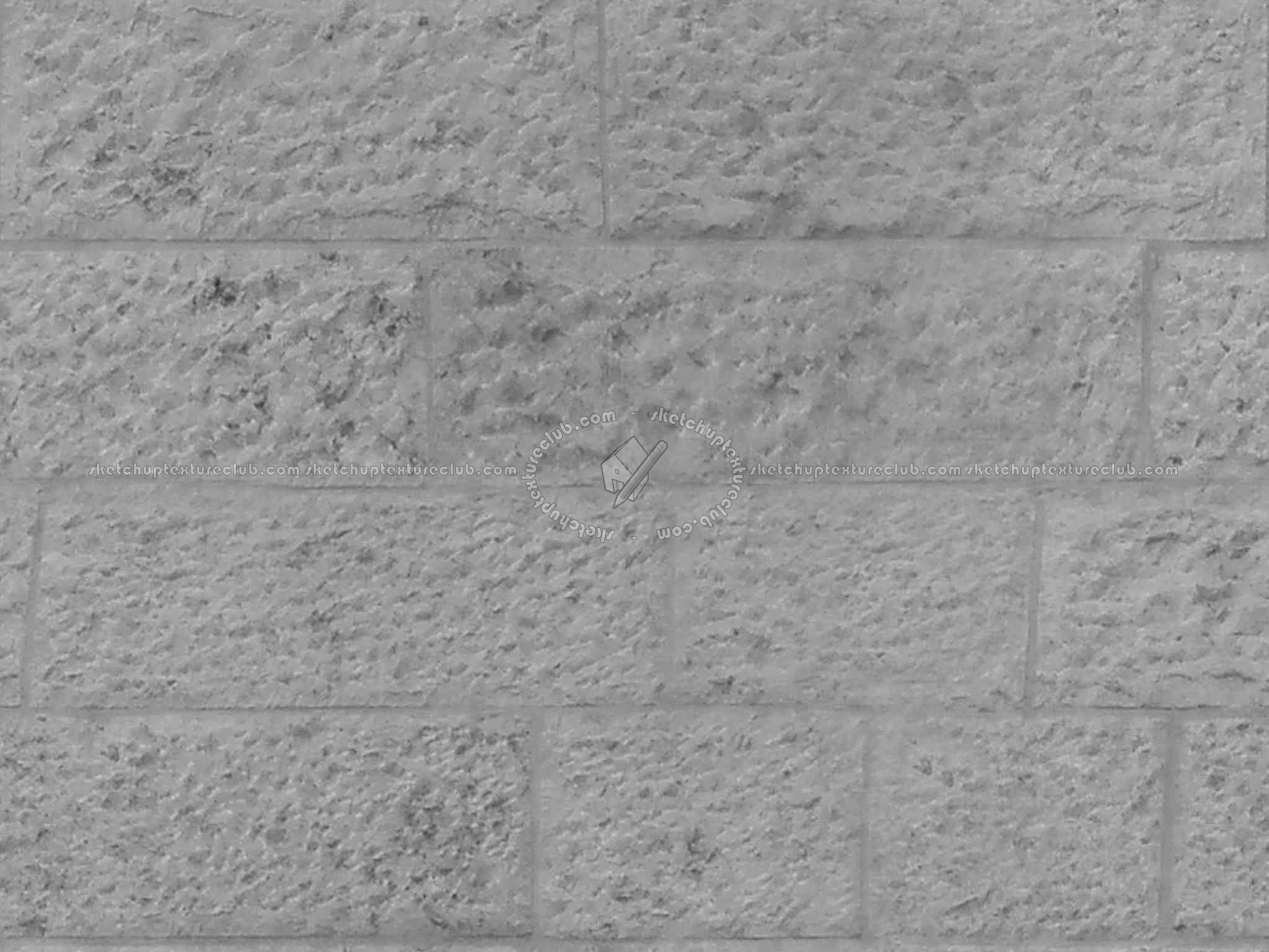Textures   -   ARCHITECTURE   -   STONES WALLS   -   Stone blocks  - Wall stone with regular blocks texture seamless 08309 - Bump