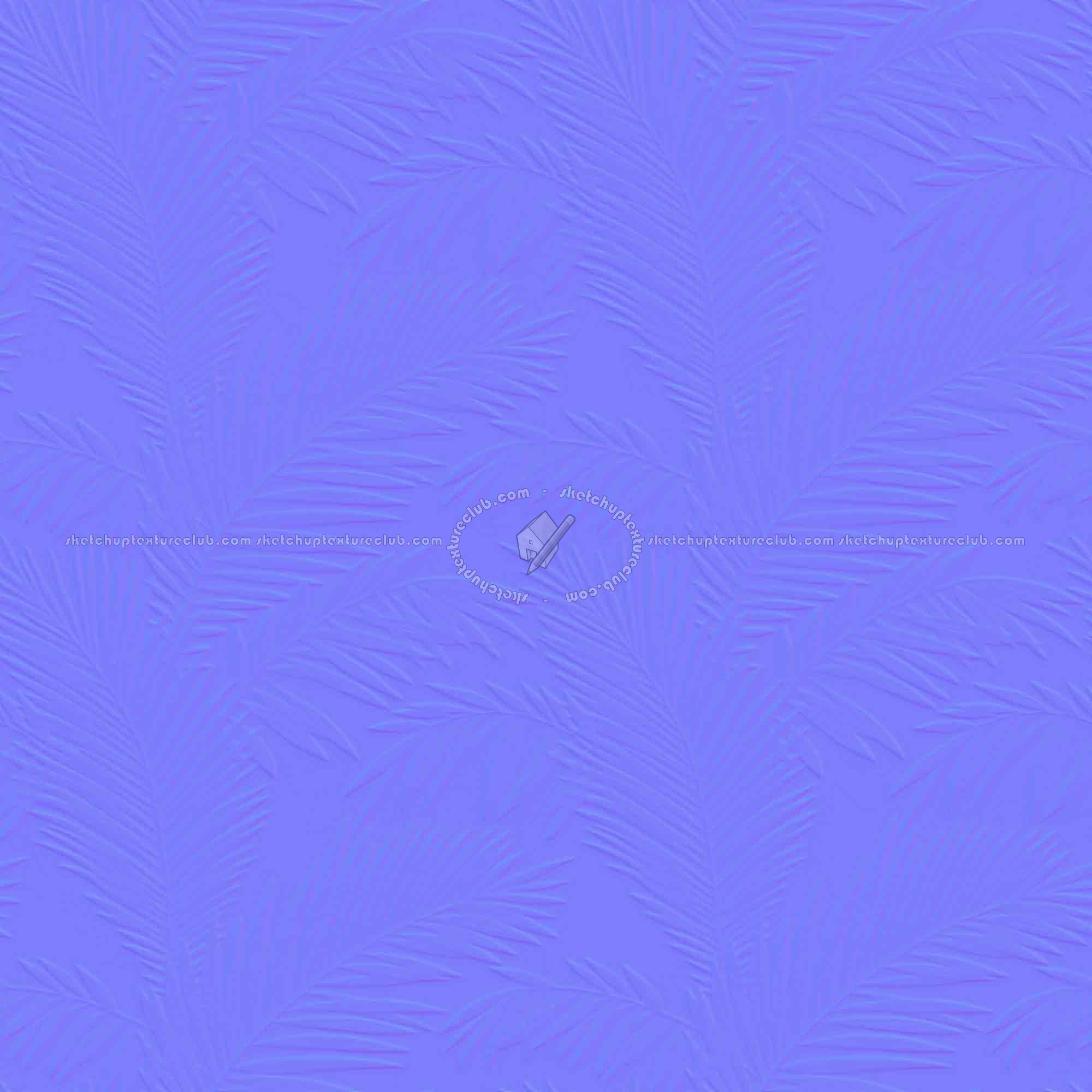 Textures   -   MATERIALS   -   WALLPAPER   -   various patterns  - Vinyl wallpaper with palm leaves PBR texture seamless 21567 - Normal