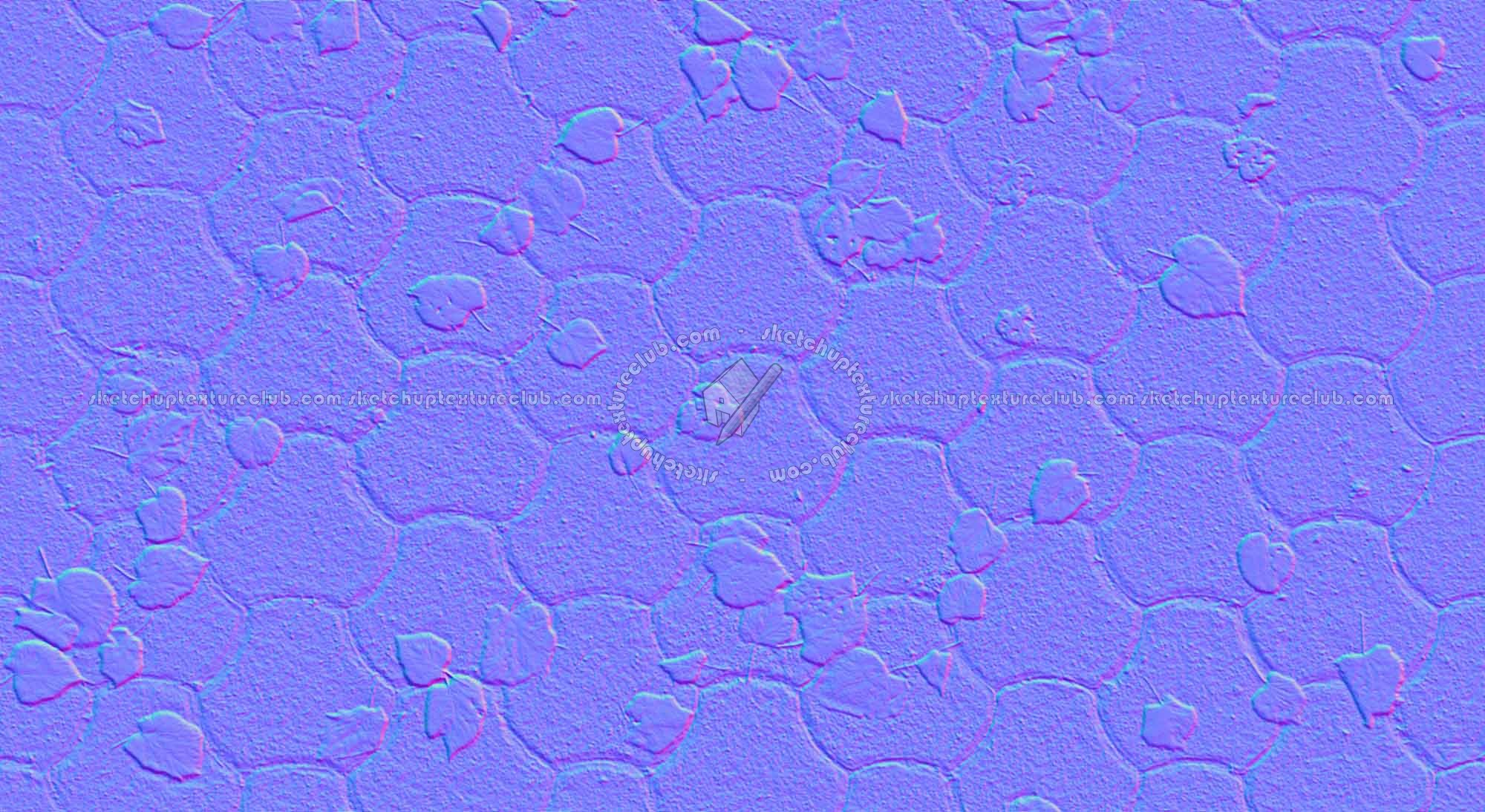 Textures   -   ARCHITECTURE   -   PAVING OUTDOOR   -   Concrete   -   Blocks regular  - Concrete paving outdoor with dead leaves texture seamless 19342 - Normal