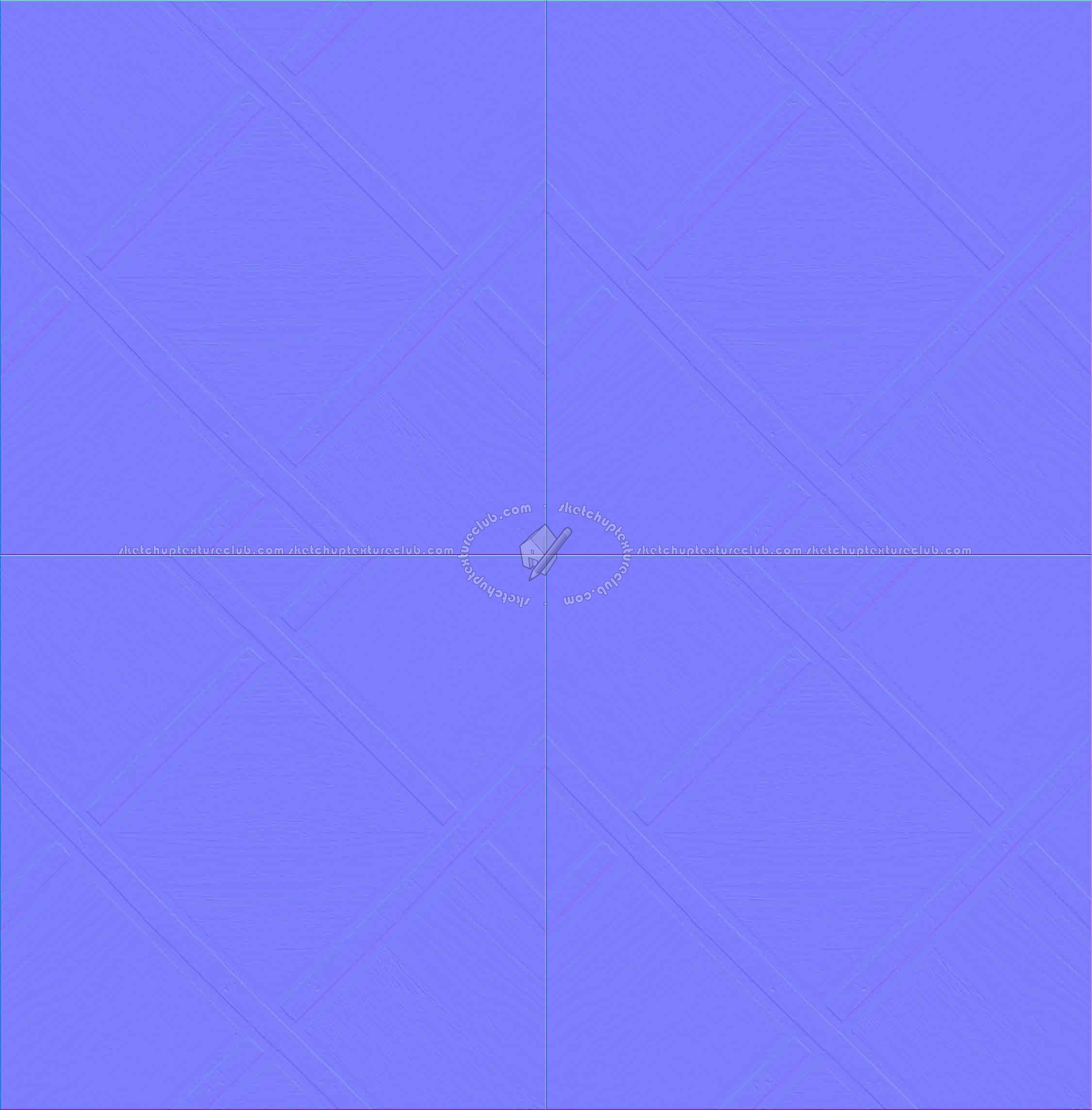 Textures - ARCHITECTURE - WOOD FLOORS - Geometric pattern - Wood and travertine parquet geomteric pattern texture seamless 19625 - Normal