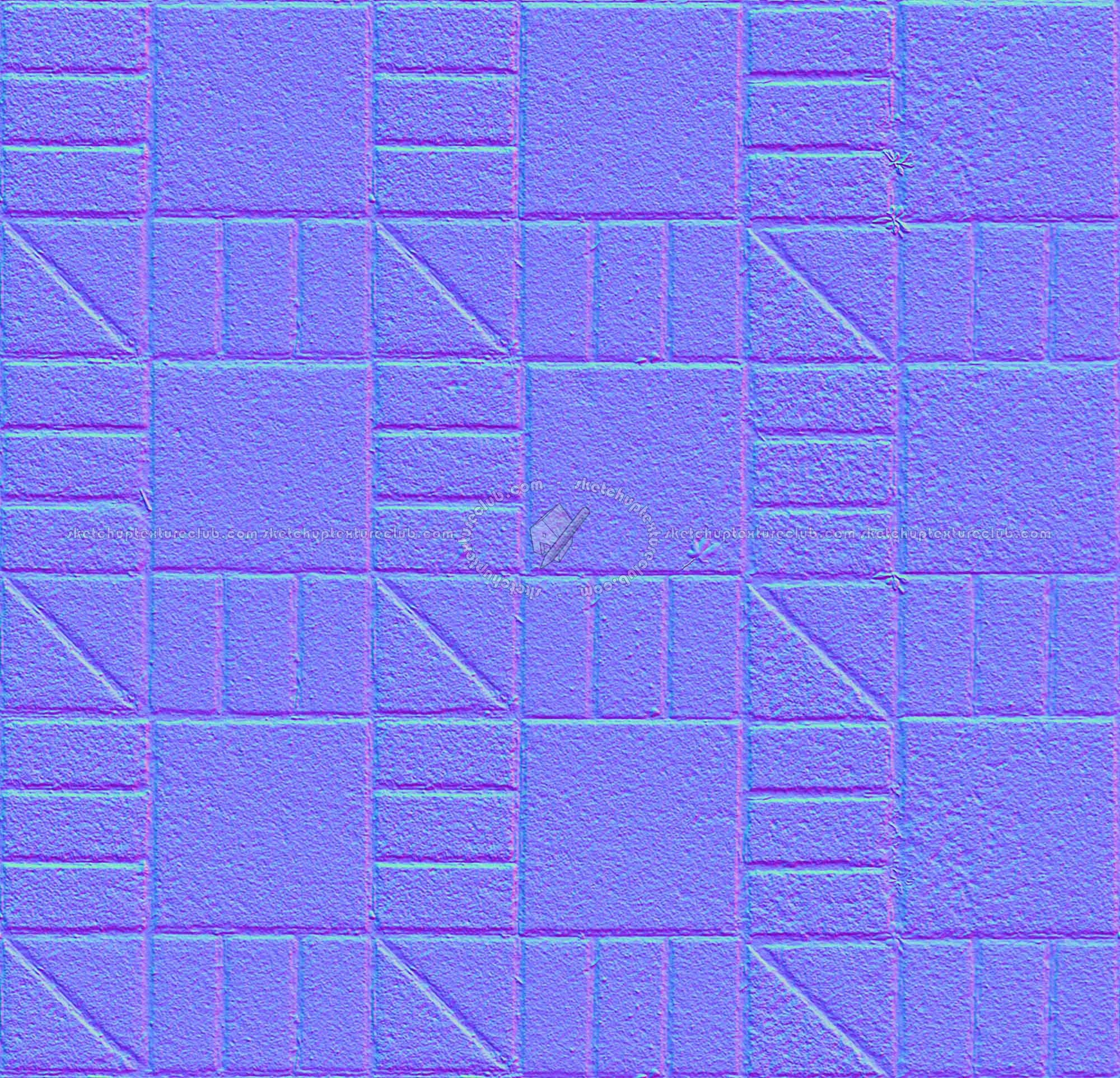 Textures   -   ARCHITECTURE   -   PAVING OUTDOOR   -   Concrete   -   Blocks regular  - Concrete paving outdoor texture seamless 19665 - Normal