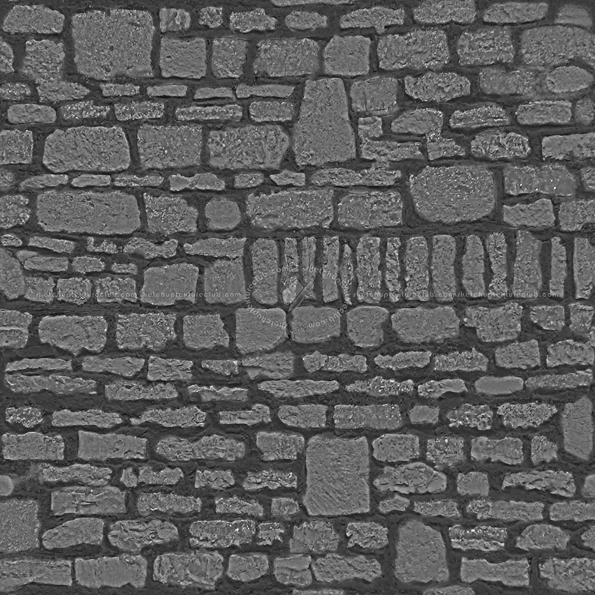 Textures   -   ARCHITECTURE   -   STONES WALLS   -   Stone walls  - Old wall stone texture seamless 08561 - Bump