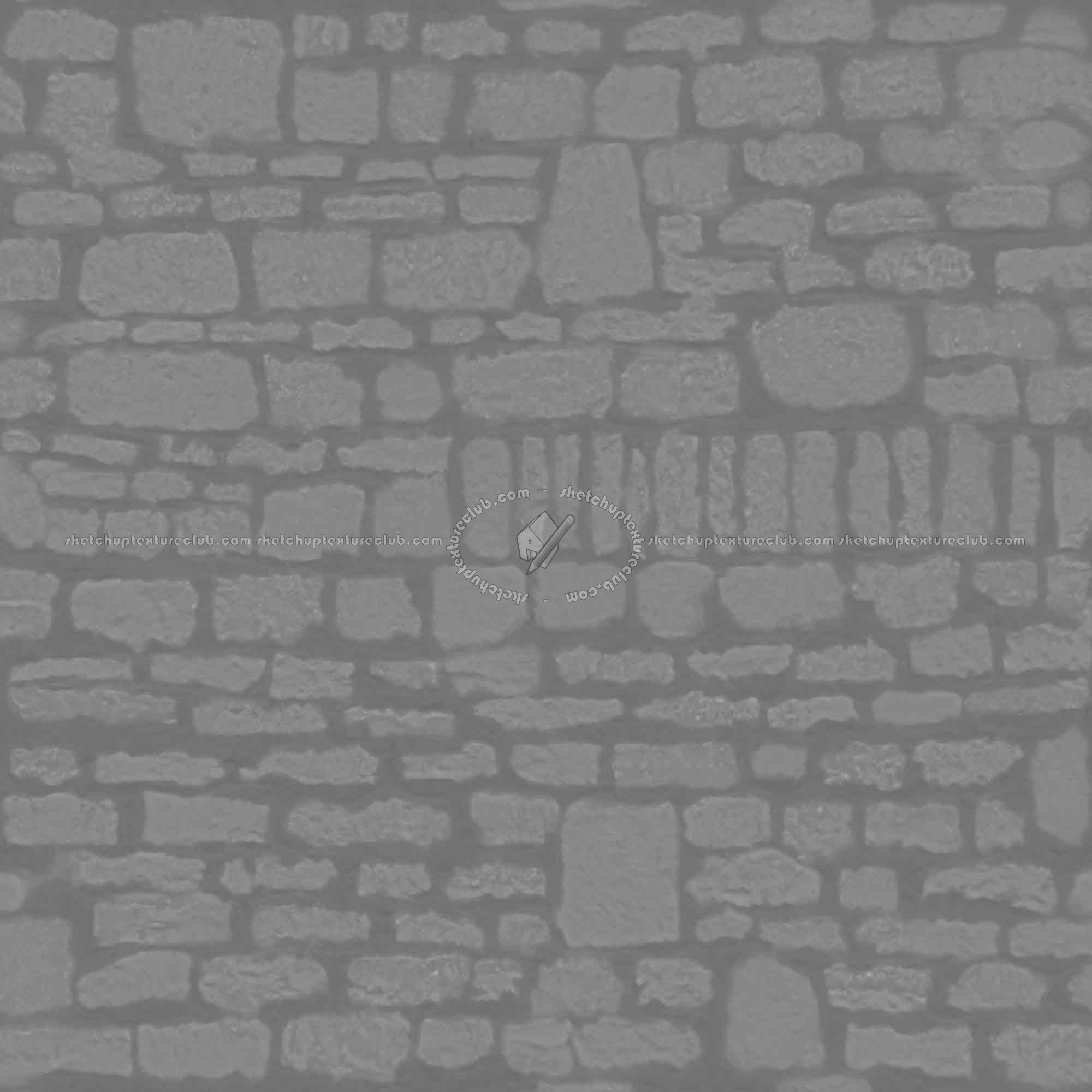 Textures   -   ARCHITECTURE   -   STONES WALLS   -   Stone walls  - Old wall stone texture seamless 08561 - Displacement