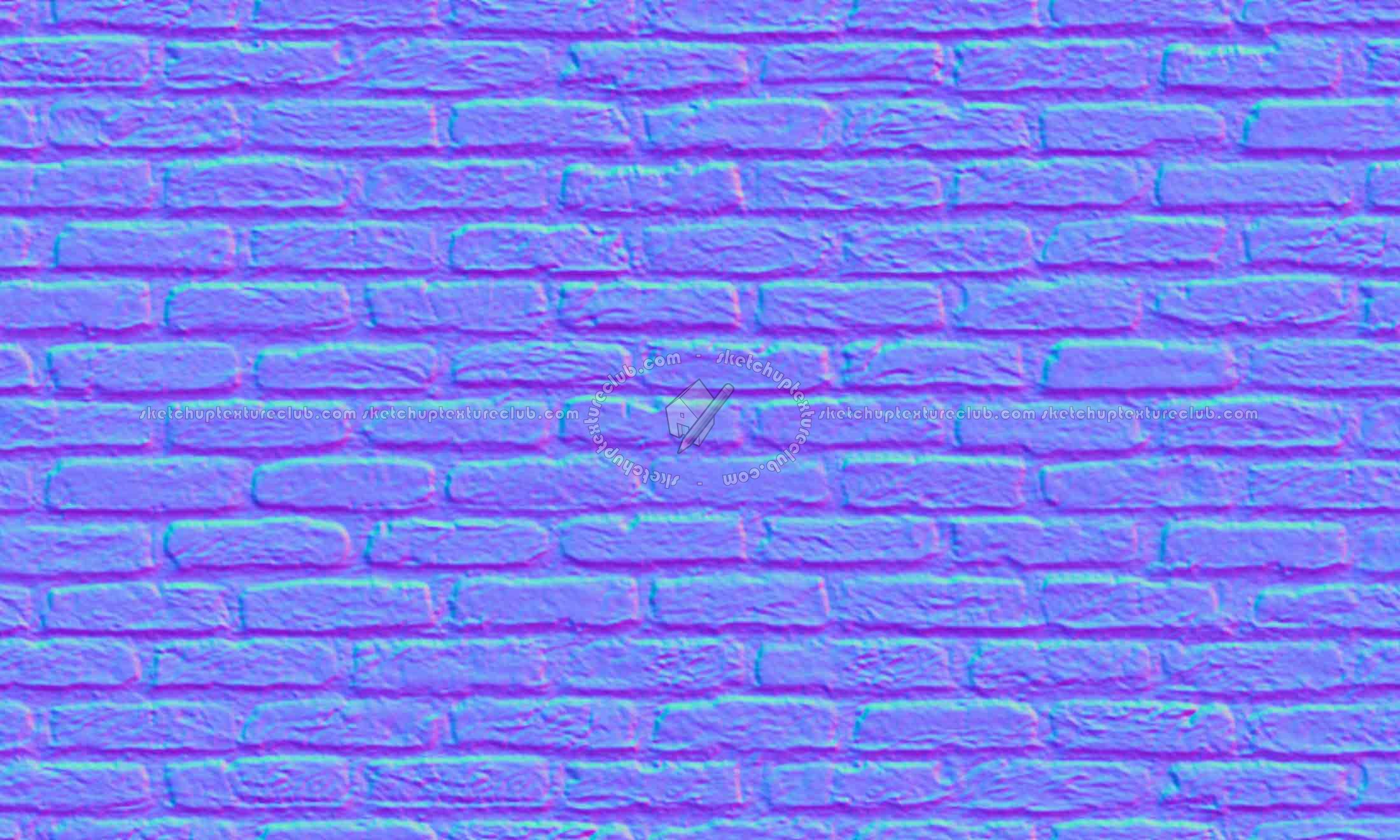 Textures   -   ARCHITECTURE   -   BRICKS   -   Facing Bricks   -   Rustic  - Rustic bricks texture seamless 20209 - Normal