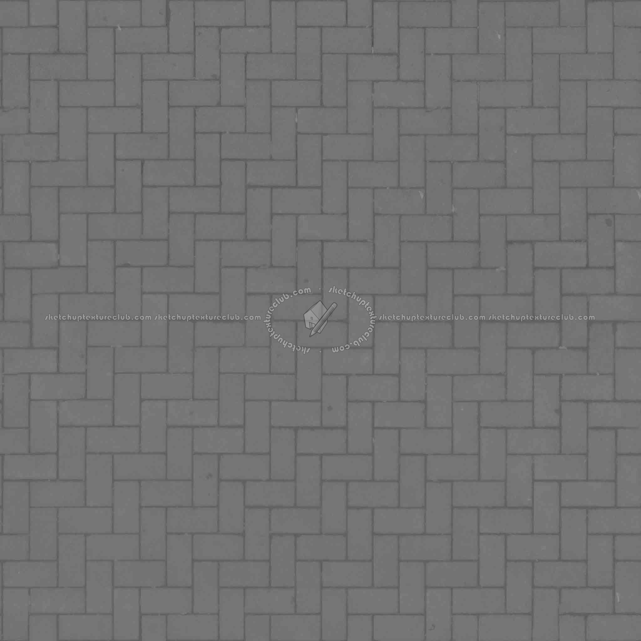 Textures   -   ARCHITECTURE   -   PAVING OUTDOOR   -   Concrete   -   Herringbone  - Concrete paving herringbone outdoor texture seamless 05807 - Displacement