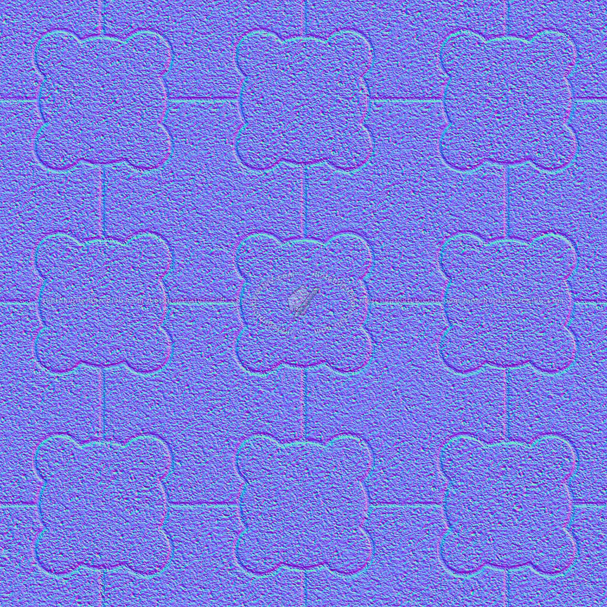 Textures   -   ARCHITECTURE   -   PAVING OUTDOOR   -   Concrete   -   Blocks mixed  - Paving concrete mixed size texture seamless 05579 - Normal