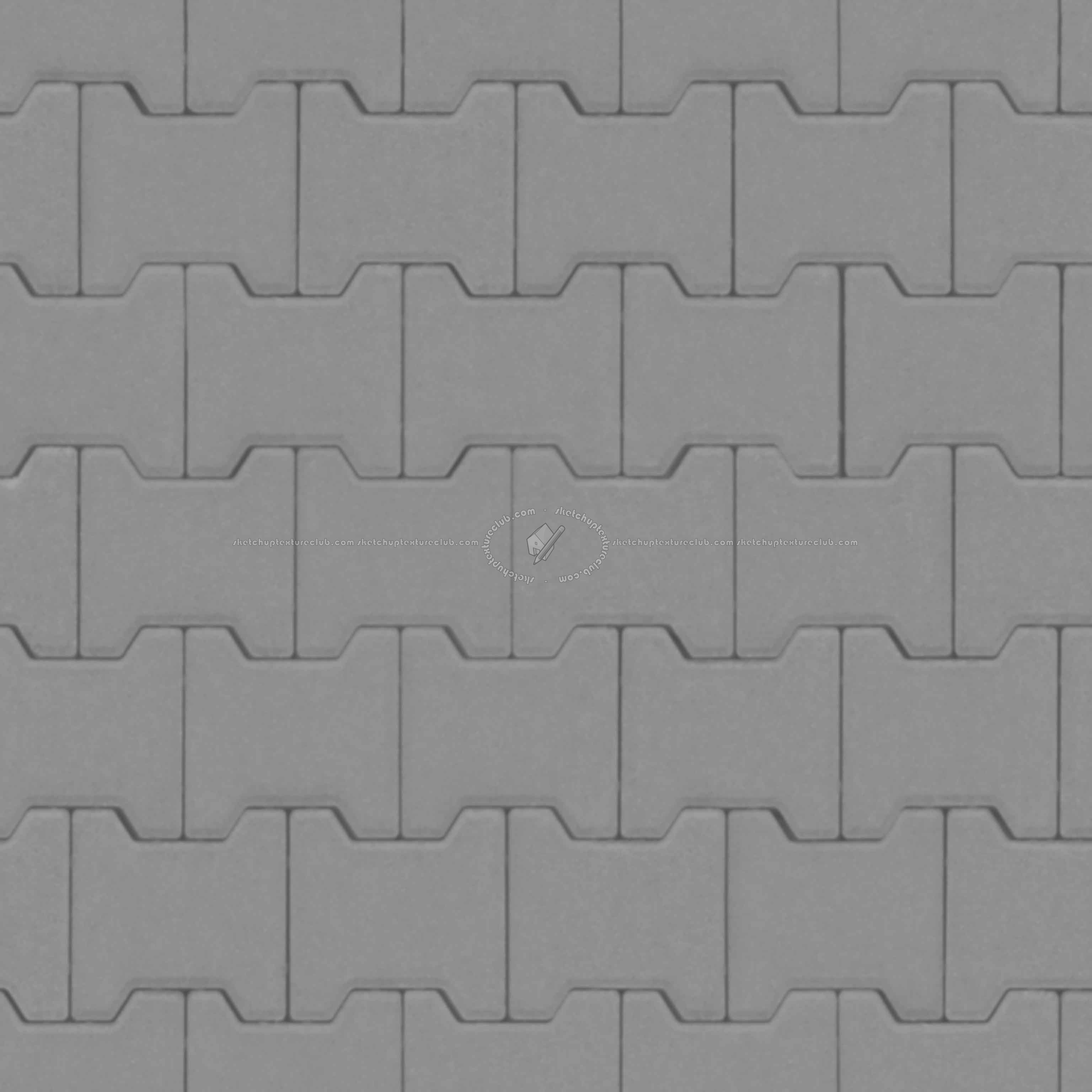 Textures   -   ARCHITECTURE   -   PAVING OUTDOOR   -   Concrete   -   Blocks regular  - concrete paving outdoor texture seamless 21342 - Displacement