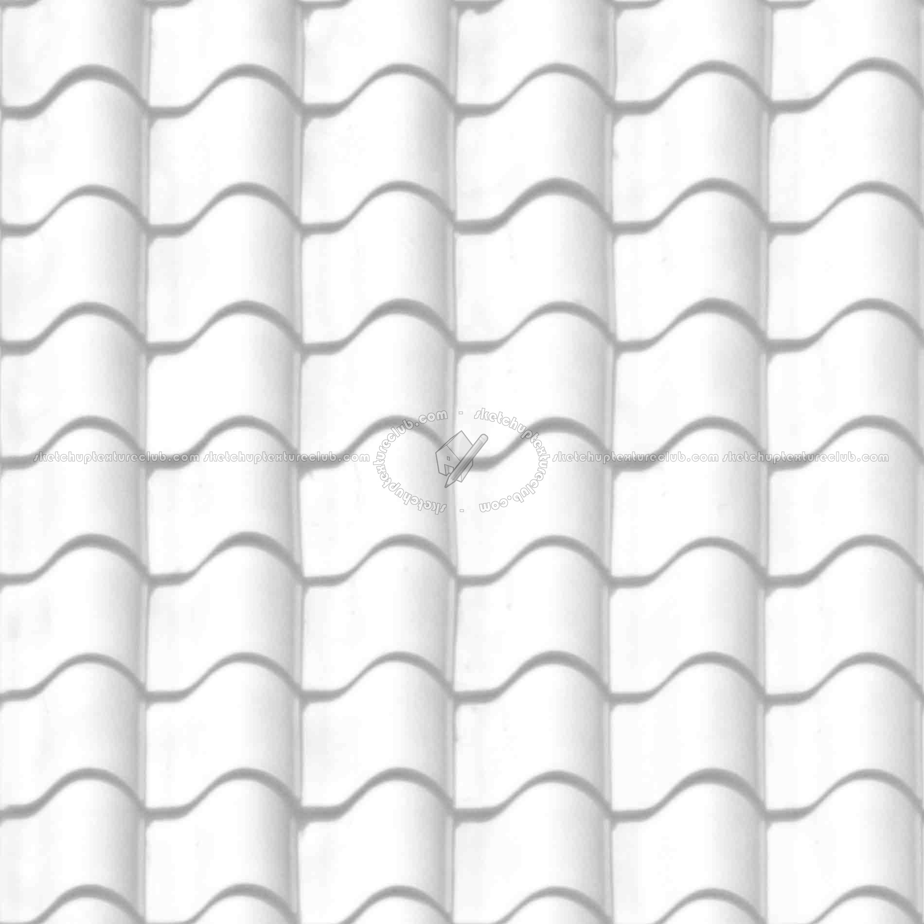 Textures   -   ARCHITECTURE   -   ROOFINGS   -   Clay roofs  - Clay roof texture seamless 19560 - Ambient occlusion