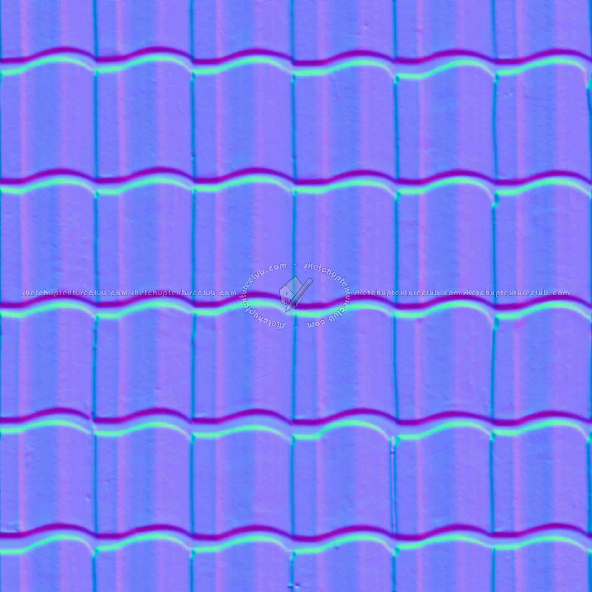 Textures   -   ARCHITECTURE   -   ROOFINGS   -   Clay roofs  - Clay roof texture seamless 19561 - Normal