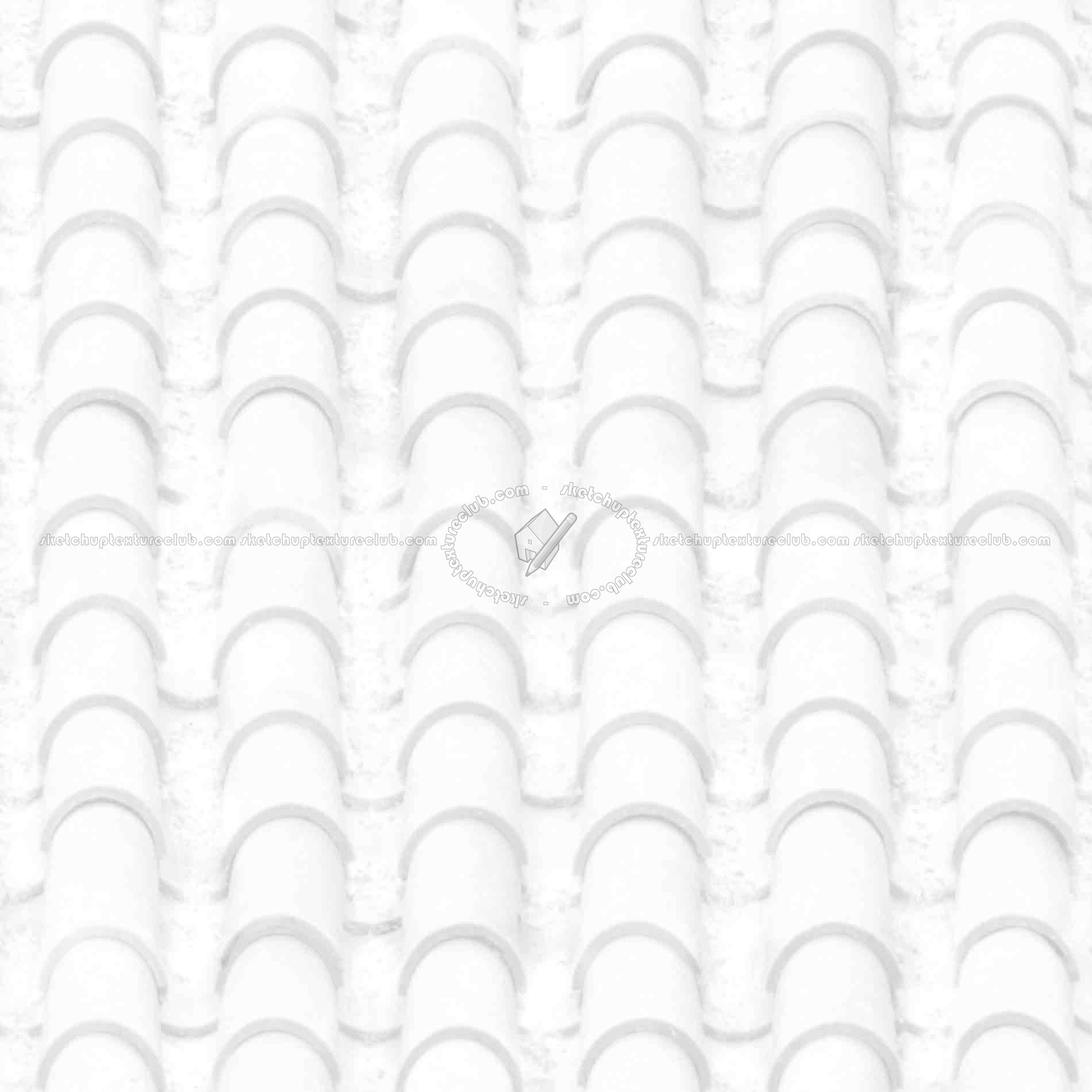 Textures   -   ARCHITECTURE   -   ROOFINGS   -   Clay roofs  - Clay roof texture seamless 19562 - Ambient occlusion