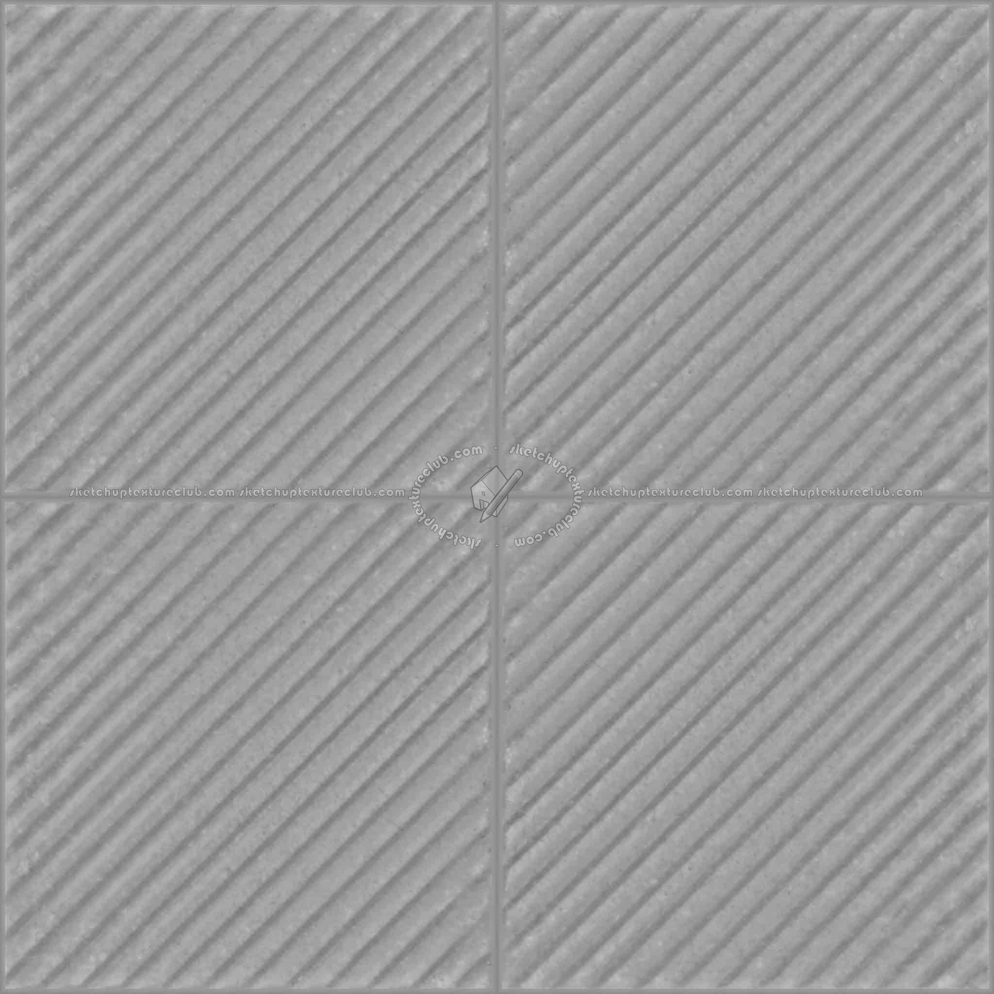 Textures   -   ARCHITECTURE   -   PAVING OUTDOOR   -   Concrete   -   Blocks regular  - Ramp concrete tiles PBR texture seamless 21966 - Displacement