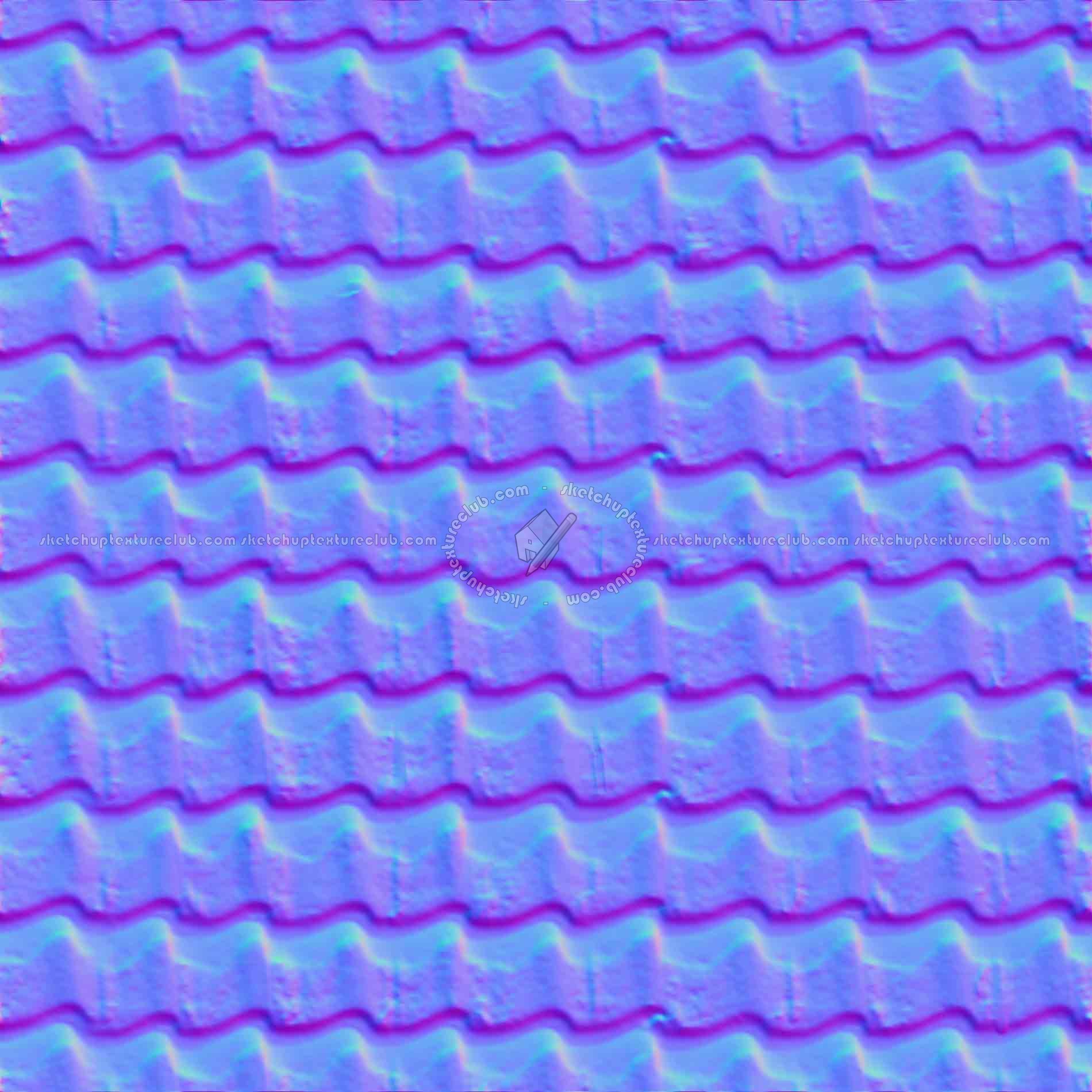 Textures   -   ARCHITECTURE   -   ROOFINGS   -   Clay roofs  - Clay roof texture seamless 19564 - Normal