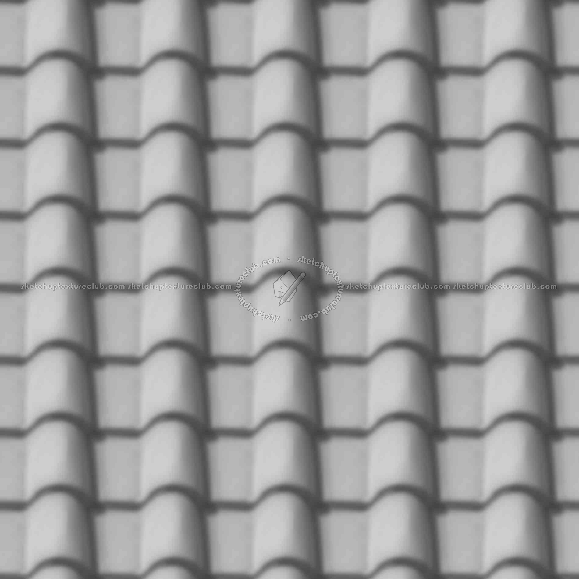 Textures   -   ARCHITECTURE   -   ROOFINGS   -   Clay roofs  - Clay roof texture seamless 19565 - Displacement