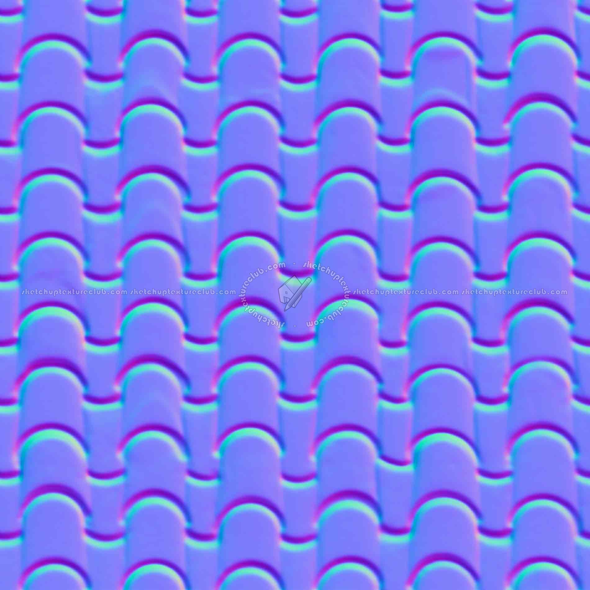 Textures   -   ARCHITECTURE   -   ROOFINGS   -   Clay roofs  - Clay roof texture seamless 19566 - Normal