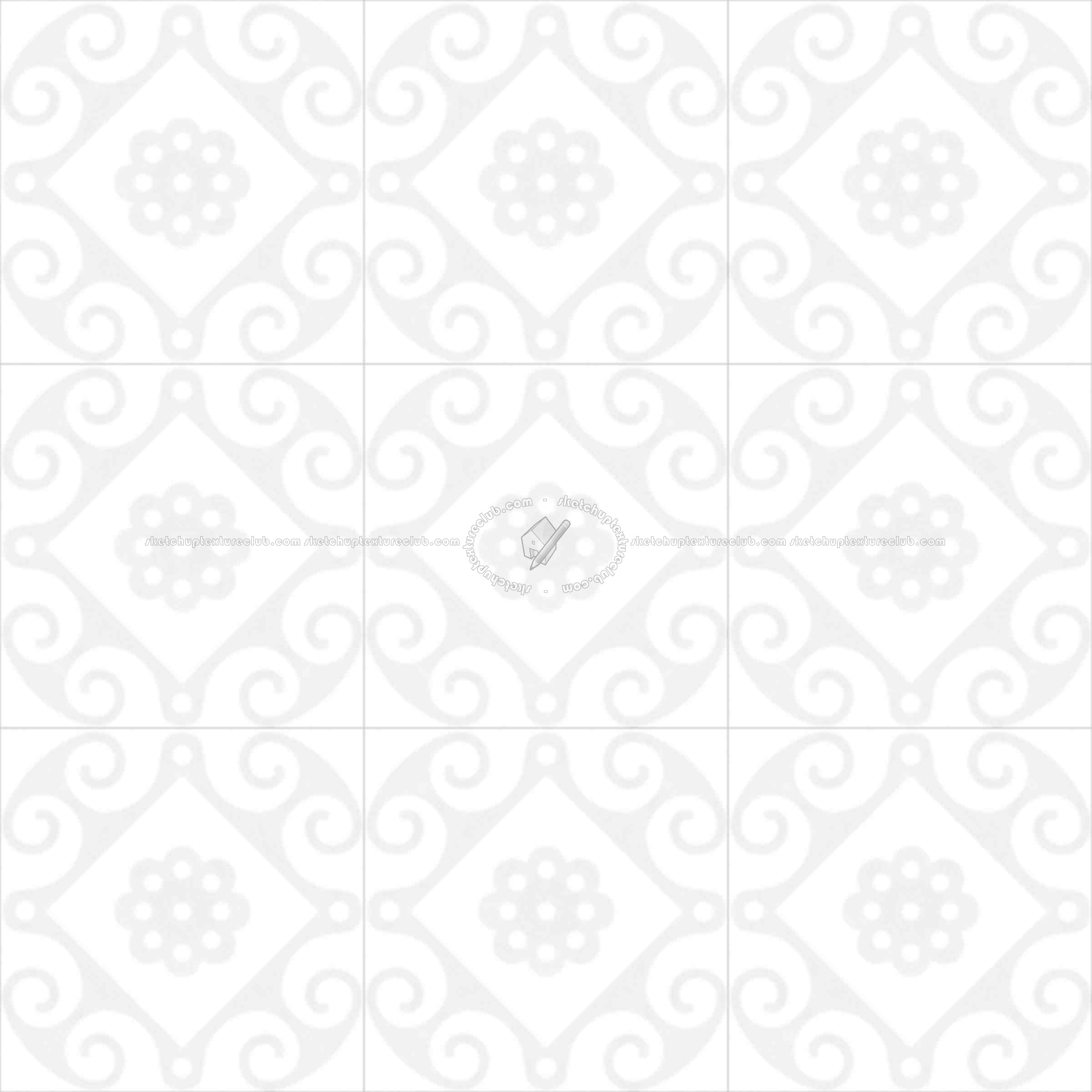 Textures   -   ARCHITECTURE   -   TILES INTERIOR   -   Ornate tiles   -   Geometric patterns  - Geometric patterns tile texture seamless 21241 - Ambient occlusion