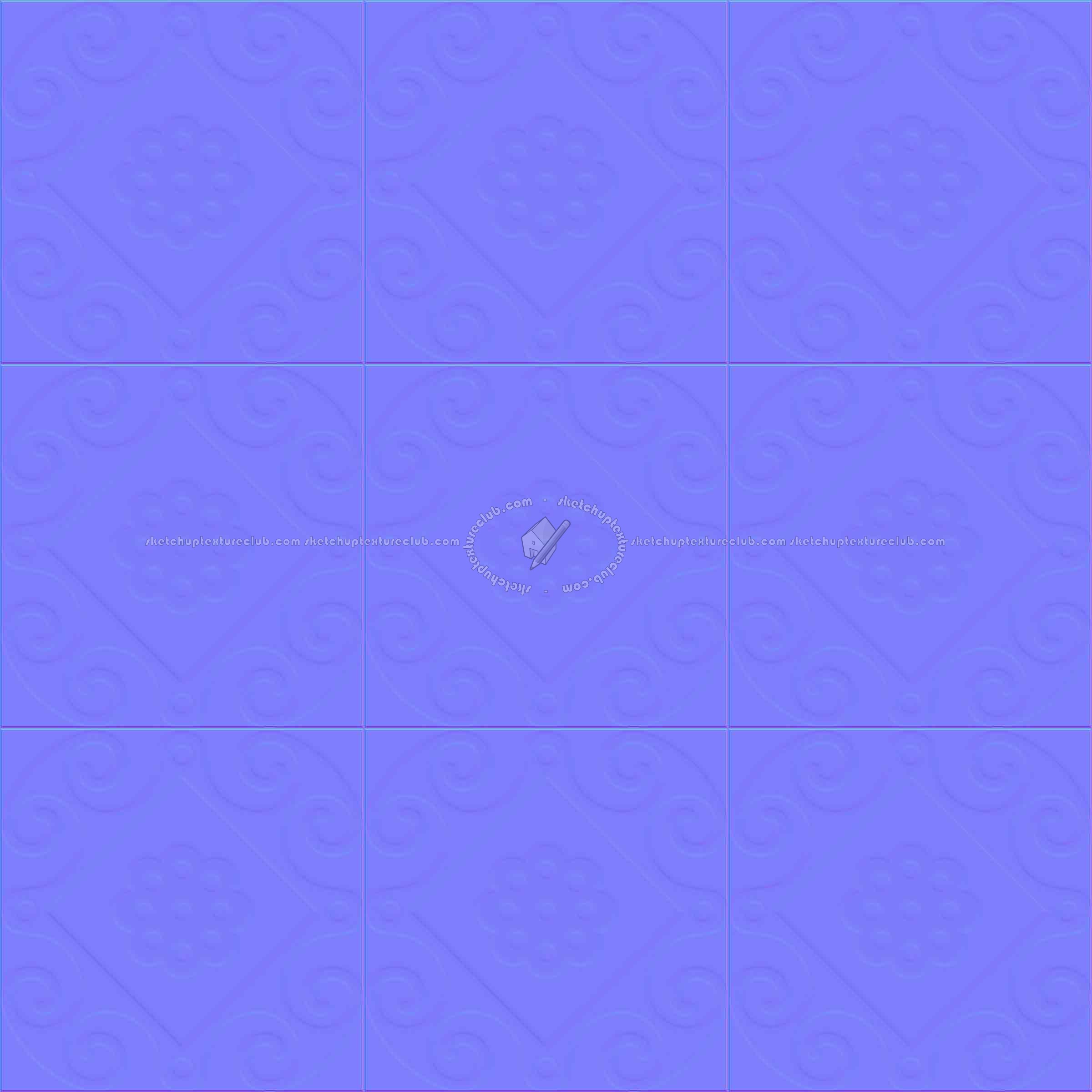 Textures   -   ARCHITECTURE   -   TILES INTERIOR   -   Ornate tiles   -   Geometric patterns  - Geometric patterns tile texture seamless 21241 - Normal