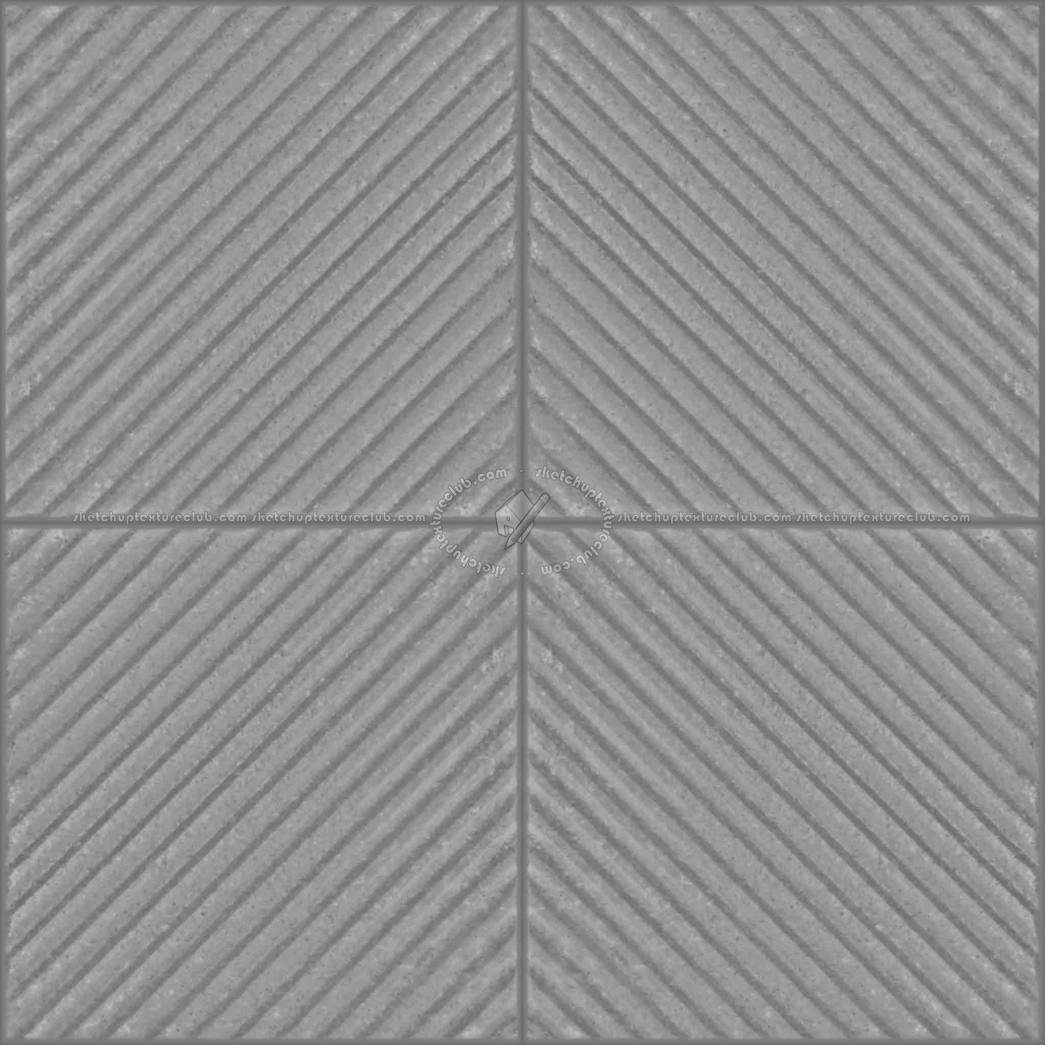 Textures   -   ARCHITECTURE   -   PAVING OUTDOOR   -   Concrete   -   Blocks regular  - Ramp concrete tiles PBR texture seamless 21969 - Displacement