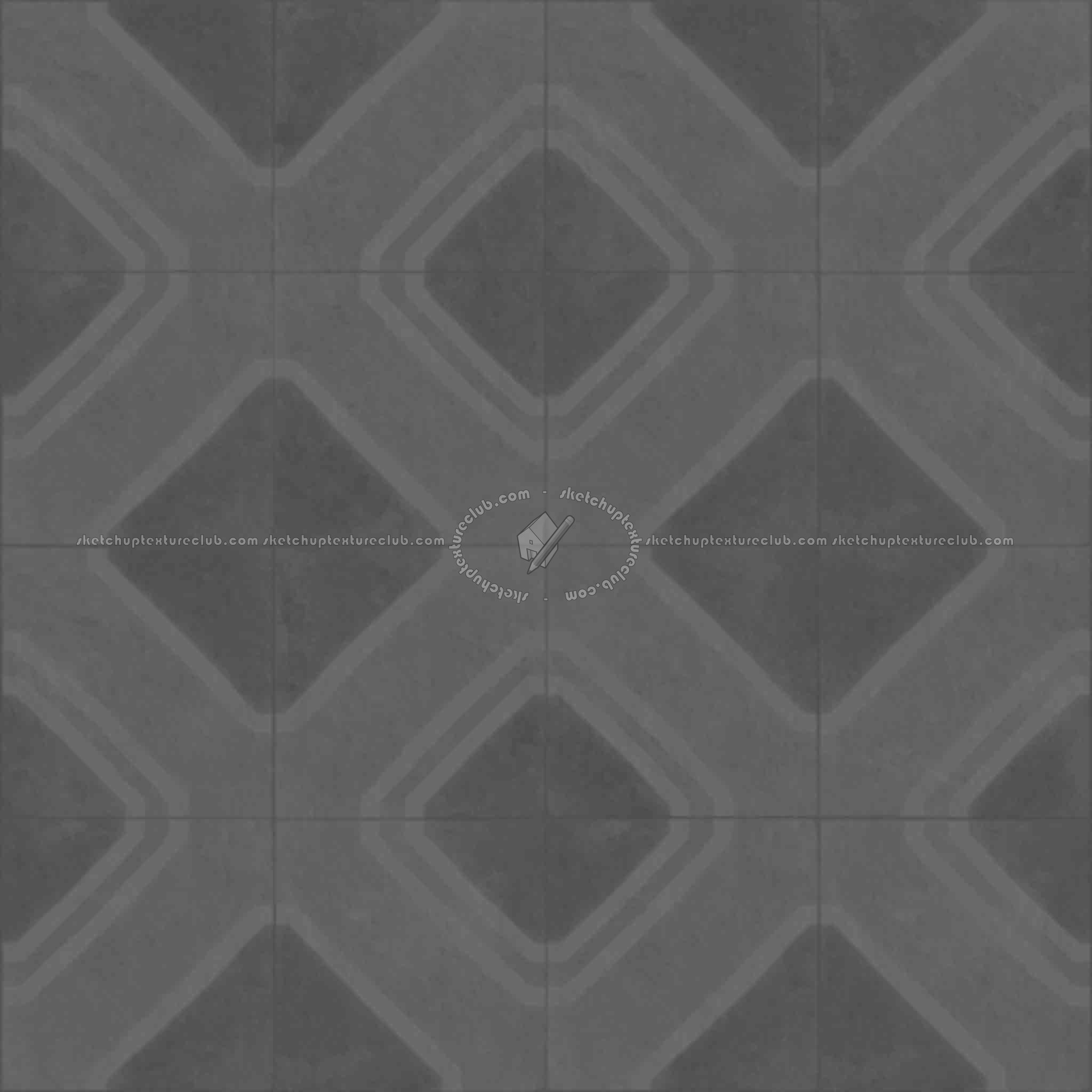 Textures - ARCHITECTURE - TILES INTERIOR - Ornate tiles - Geometric patterns - Ceramic geometric tiles PBR texture seamless 21924 - Displacement