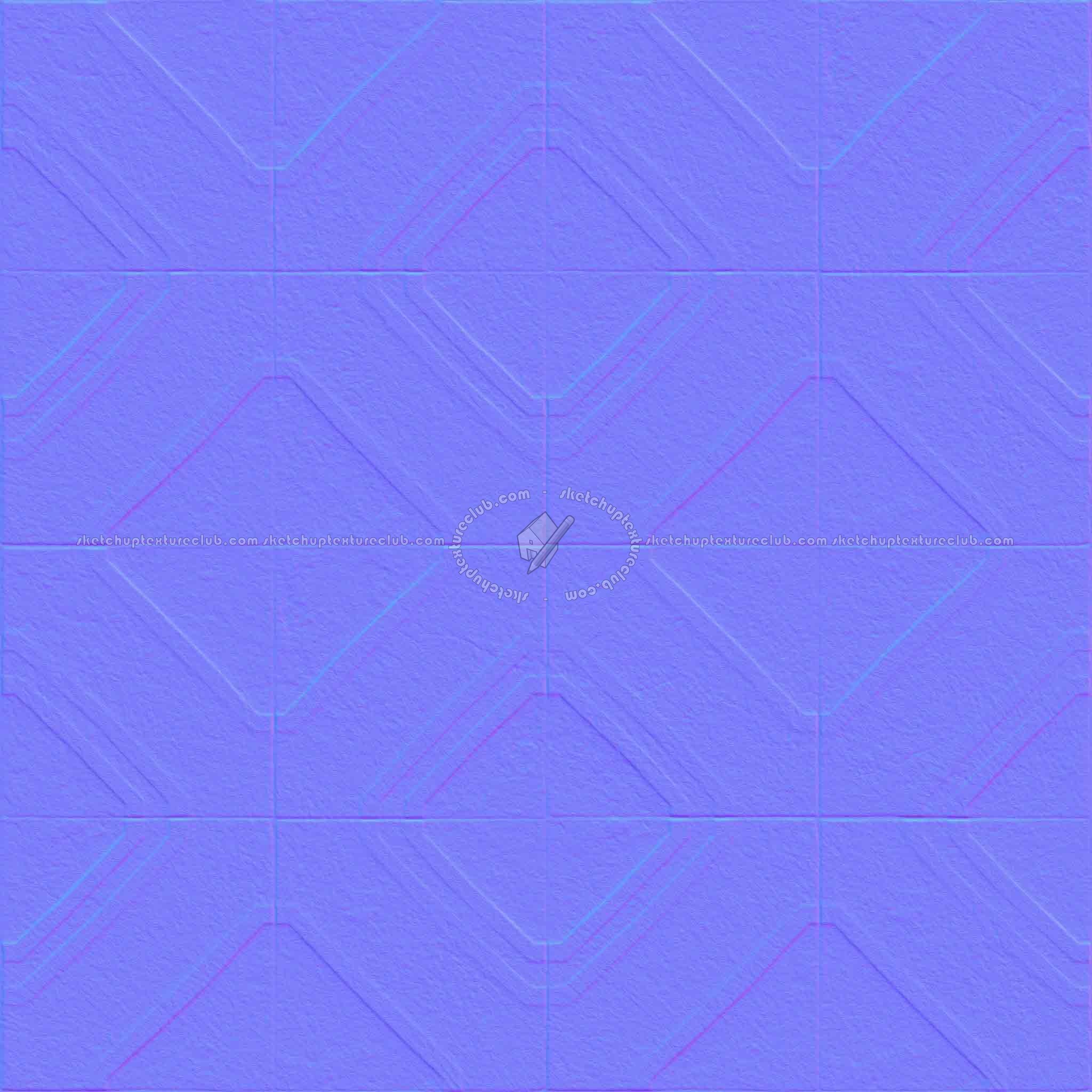 Textures - ARCHITECTURE - TILES INTERIOR - Ornate tiles - Geometric patterns - Ceramic geometric tiles PBR texture seamless 21924 - Normal