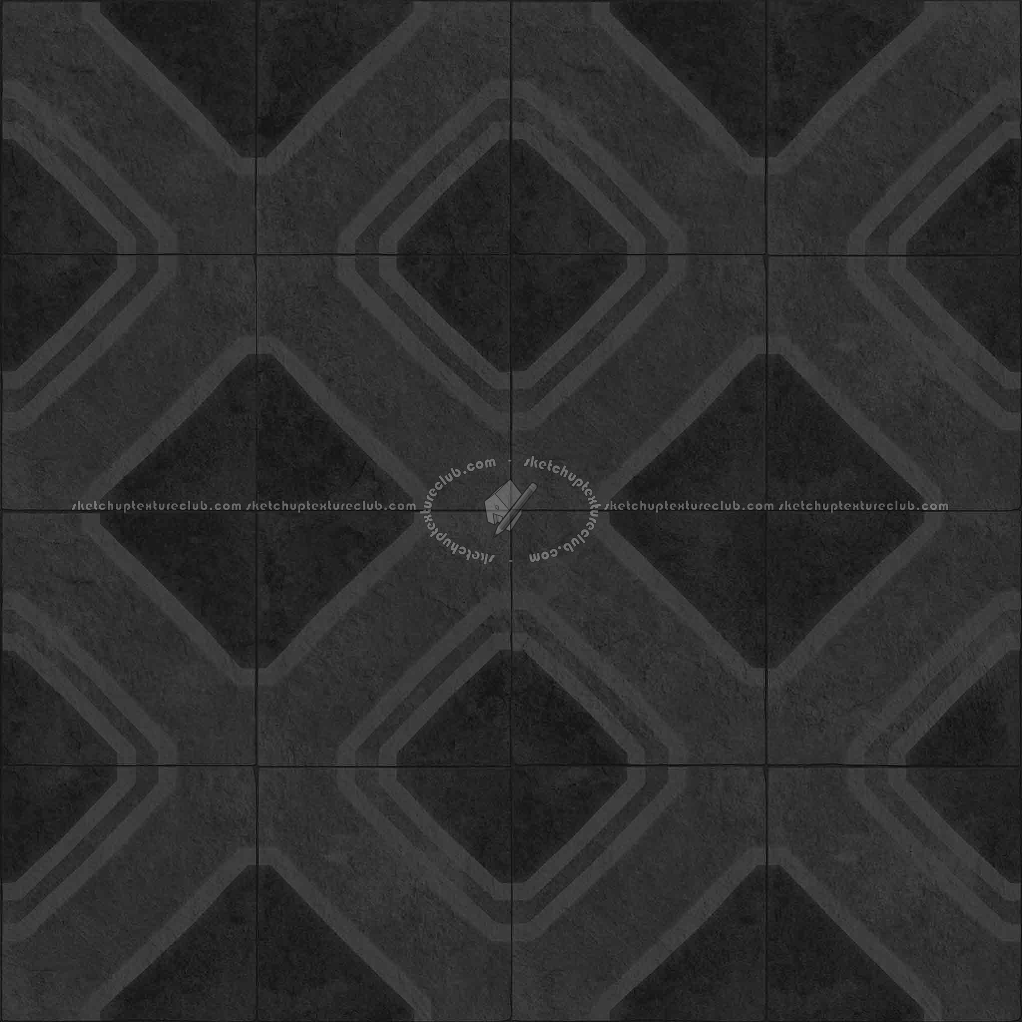 Textures - ARCHITECTURE - TILES INTERIOR - Ornate tiles - Geometric patterns - Ceramic geometric tiles PBR texture seamless 21924 - Specular