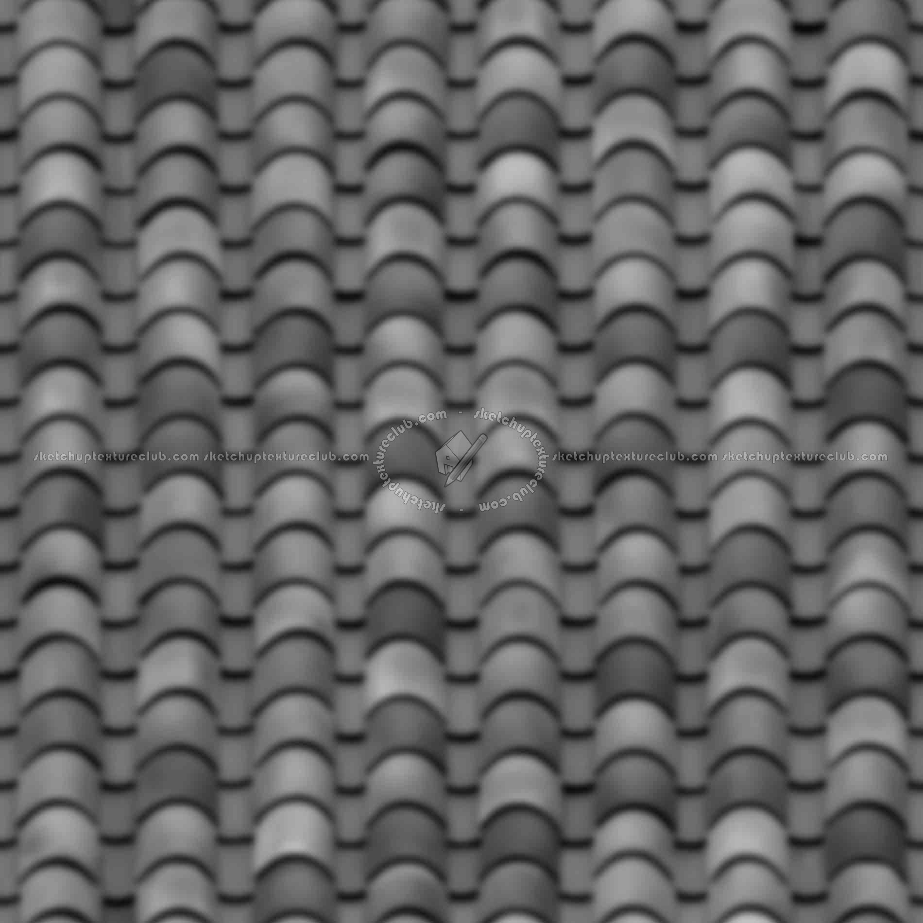 Textures   -   ARCHITECTURE   -   ROOFINGS   -   Clay roofs  - Clay roof texture seamless 19567 - Displacement